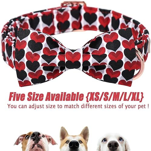 Miniatura 34 de Collar de perro con bandera estadounidense con pajarita, collar patriótico para perros pequeños, medianos y grandes, talla XS