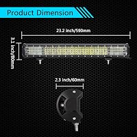 RIGIDON 59 cm 570W LED Fényhíd Kábelköteg-gel, 2x60W Spot Offroad Világítás, Vízálló LED Munkalámpa SUV ATV Teherautó Traktor 6000K 2
