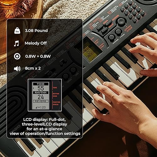 Miniatura 4 de Casio SA-81 - Paquete de mini teclado de 44 teclas con fuente de alimentación, calcomanías para llaves, libro de instrucciones, DVD instructivo de