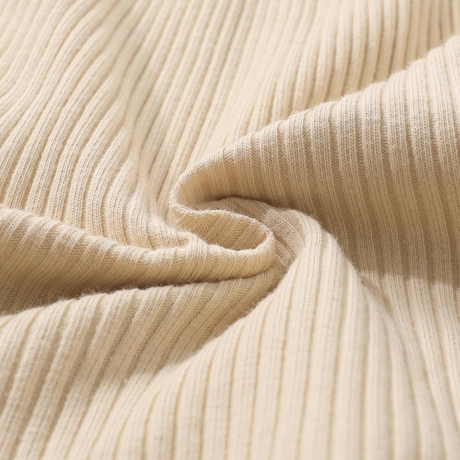 Toddler Girl Casual Solid A-line Twirly Dress Long Sleeve Skater Ruffle Hem Dresses Fall Outfit(Beige 18-24 Months) - Image 7