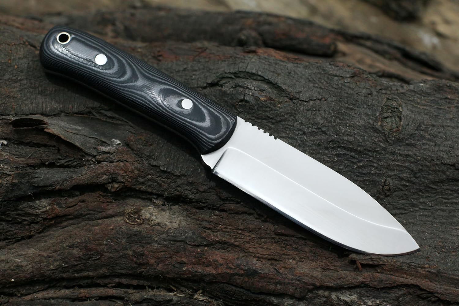 GCS Handmade G10 Handle D2 Tool Steel Tactical Hunting Knife with leather sheath Full tang blade designed for Hunting & EDC GCS 10