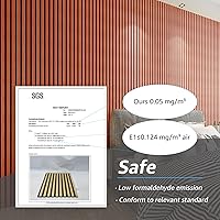 Vista 3 de Art3d - Paneles acústicos de listones de madera para decoración elegante y reducción de ruido, panel texturizado 3D para techo y pared, 4 piezas