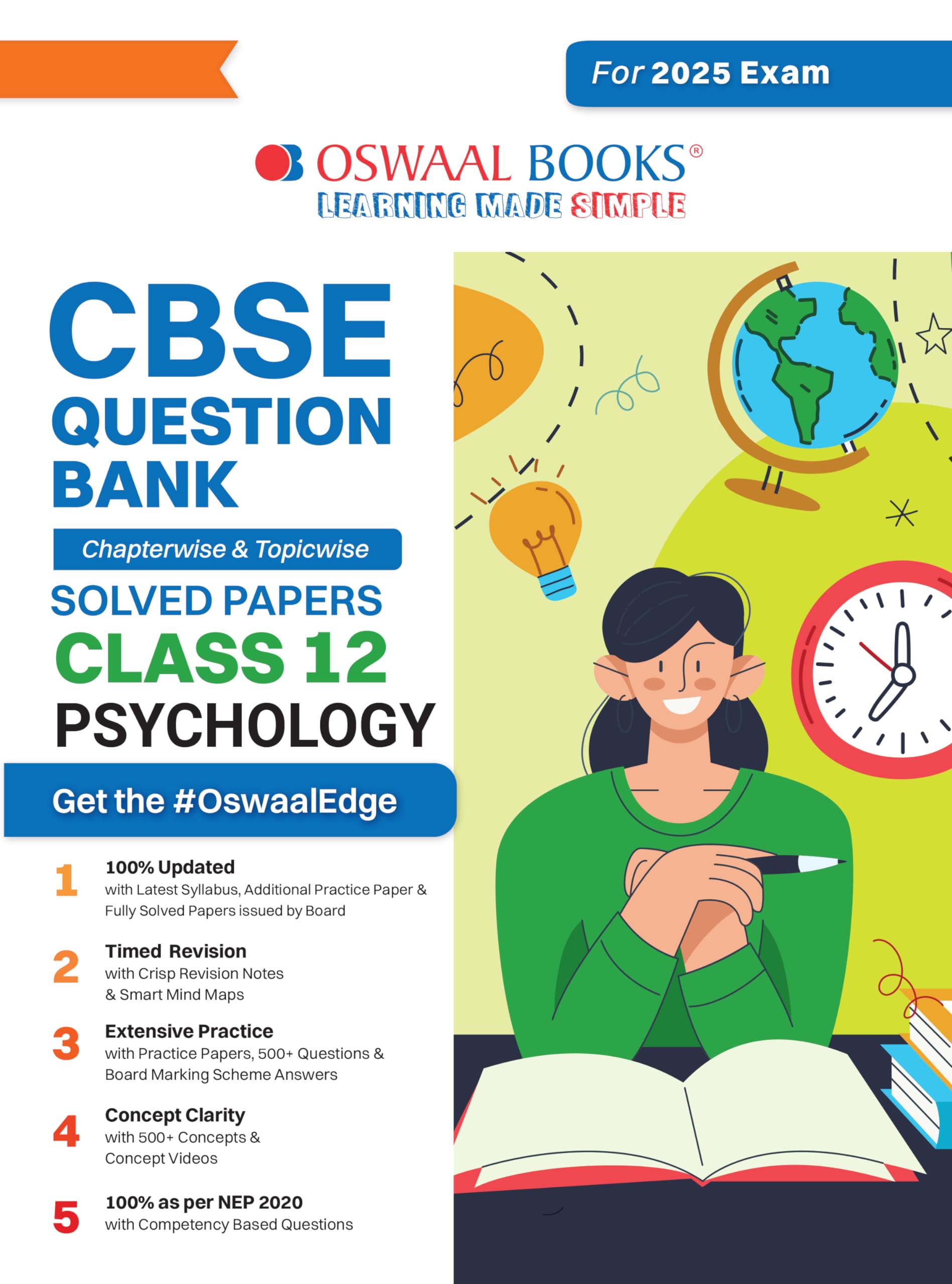 Oswaal CBSE Question Bank Class 12 Psychology, Chapterwise and Topicwise Solved Papers For Board Exams 2025