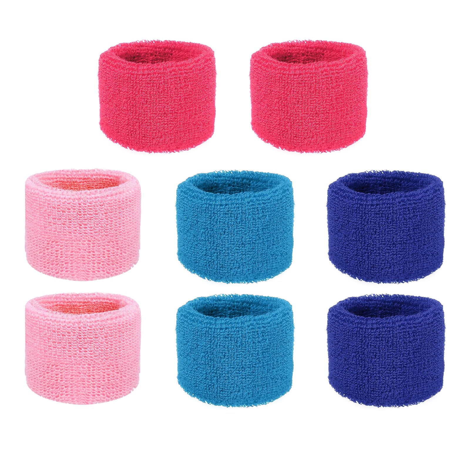 YELARXI Wrist Bands for Sweat, Sports Wrist Sweat Bands, Sports Wristband Sweatbands Breathable Absorbent Tennis Wristbands 8 Pcs & 4 Colors -Fitting for Basketball/Football/Gym