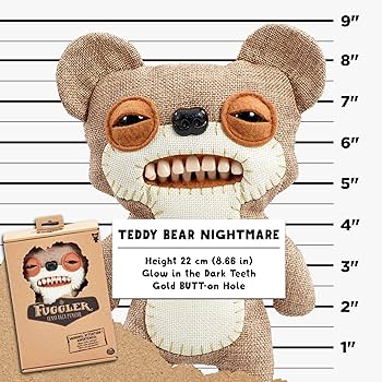 Fuggler Teddy Bear Nightmare Brown Stuffed Animal (Chase