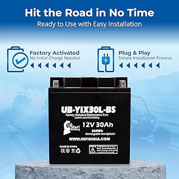 Amazon.com: Replacement for YIX30L-BS Battery 12V 30AH SLA