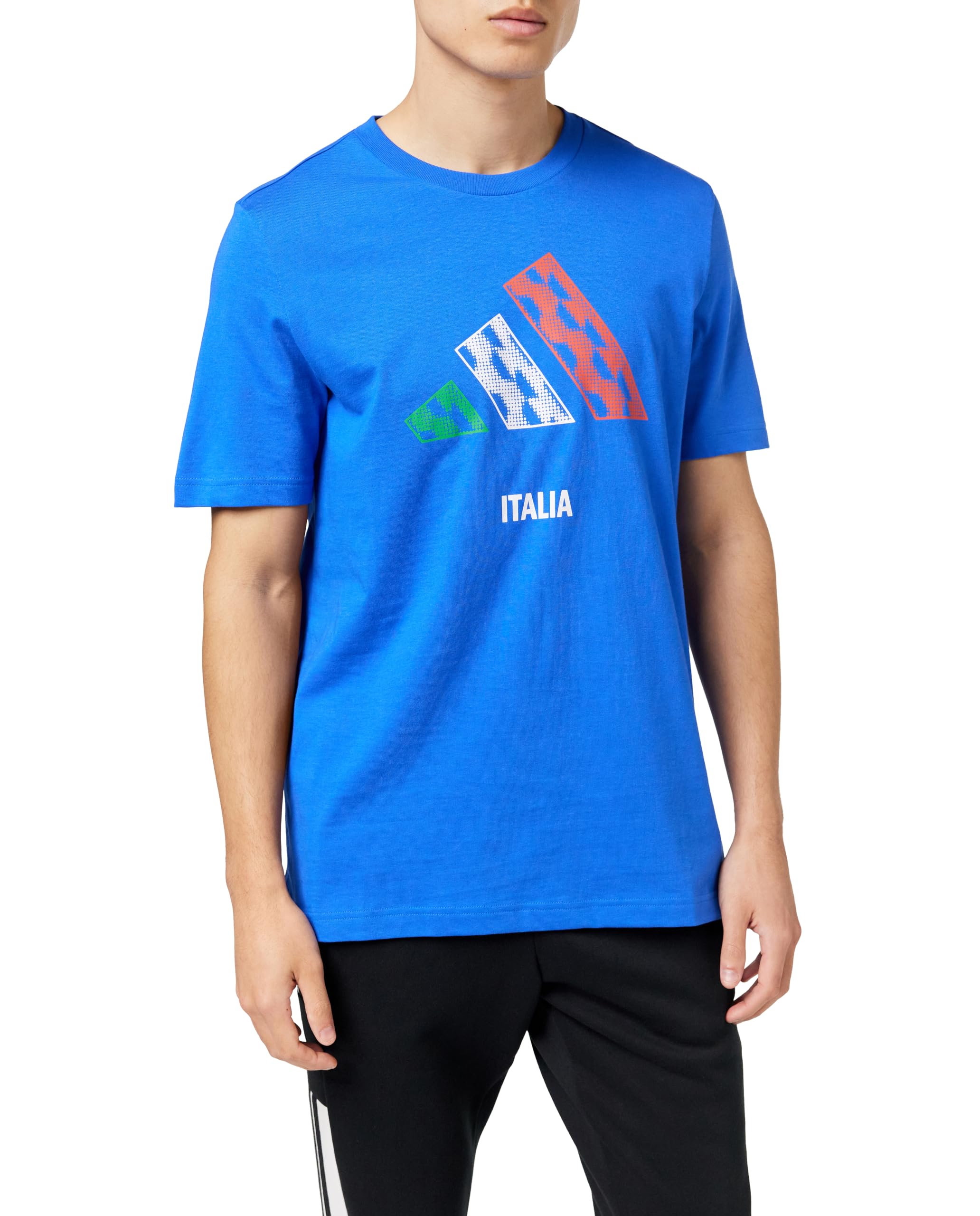 Adidas Unisex Italy 3BAR Logo Graphic T-Shirt
