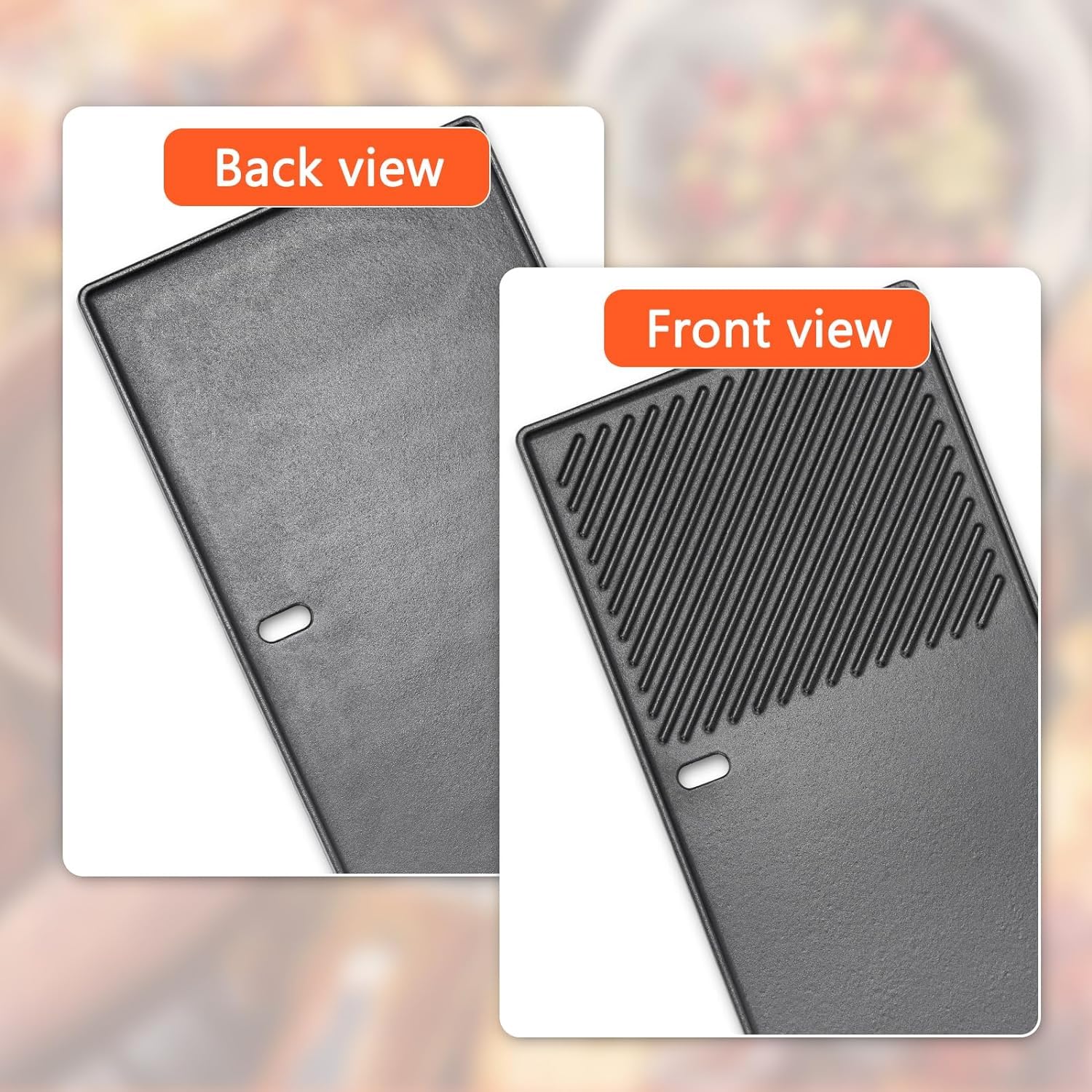GFTIME 7637 44,5 CM Grilles de Gril pour Weber Spirit I & II 200, E-210, E-220, S-210, S-220 (Boutons de Commande Avant), Fonte Pieces Detachees Grille Barbecue pour Weber 46010074, 46100001 à Gaz