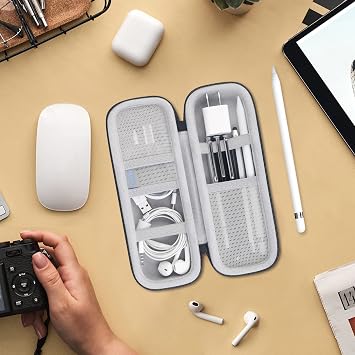 Lacdo Apple Pencil Case Holder for Apple Pencil Pro, Apple Pencils (USB-C), apple pencils 2nd/1st, Samsung Stylus Pen, Surface Pen, iPad pen pencil Accessories Hard Protective Carrying Case Bag, Black