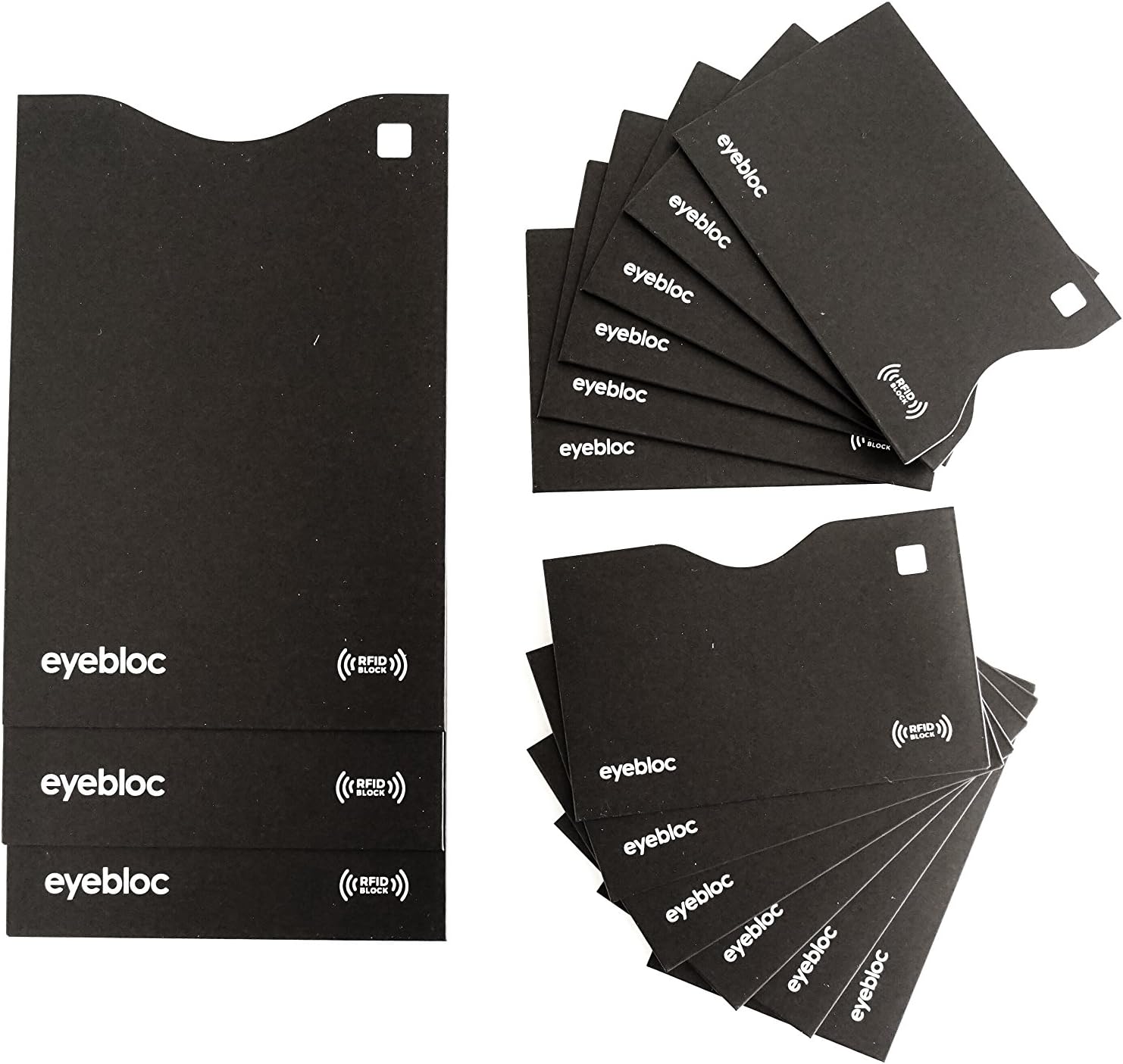 RFID Blocking Sleeves Set of 15 (12 Credit Card & 3 Passport Protectors) Premium Identity Theft Protection for Your Purse or Wallet