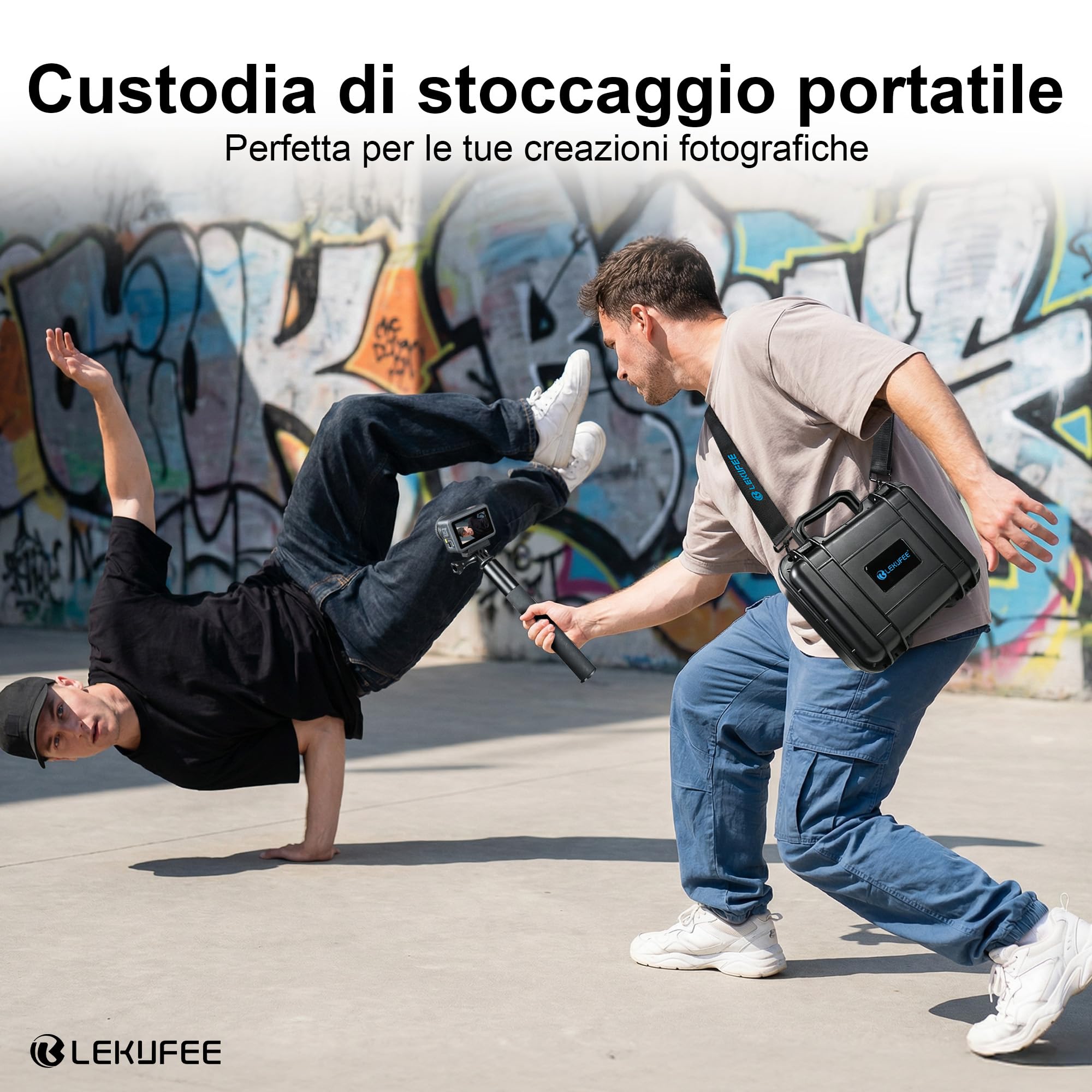 LEKUFEE Piccola Custodia Rigida Impermeabile per DJI Osmo Action 6/5 Pro/4/3,Combo Adventure,Combo Essenziale,Combo Standard e Accessori (Solo Valigia)