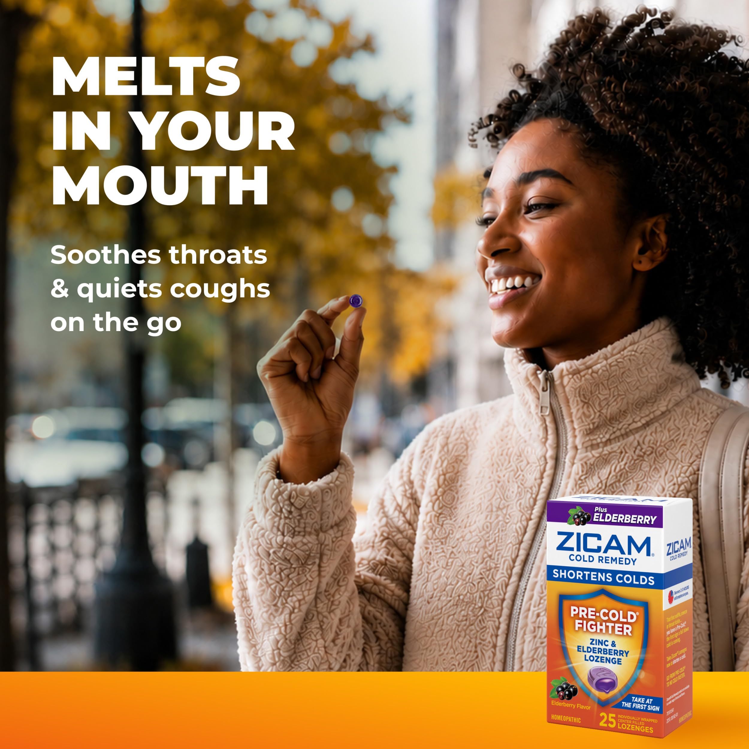 Zicam Cold Remedy Zinc Cough Drops, Elderberry Flavor, 25 Count — Amazon image 3
