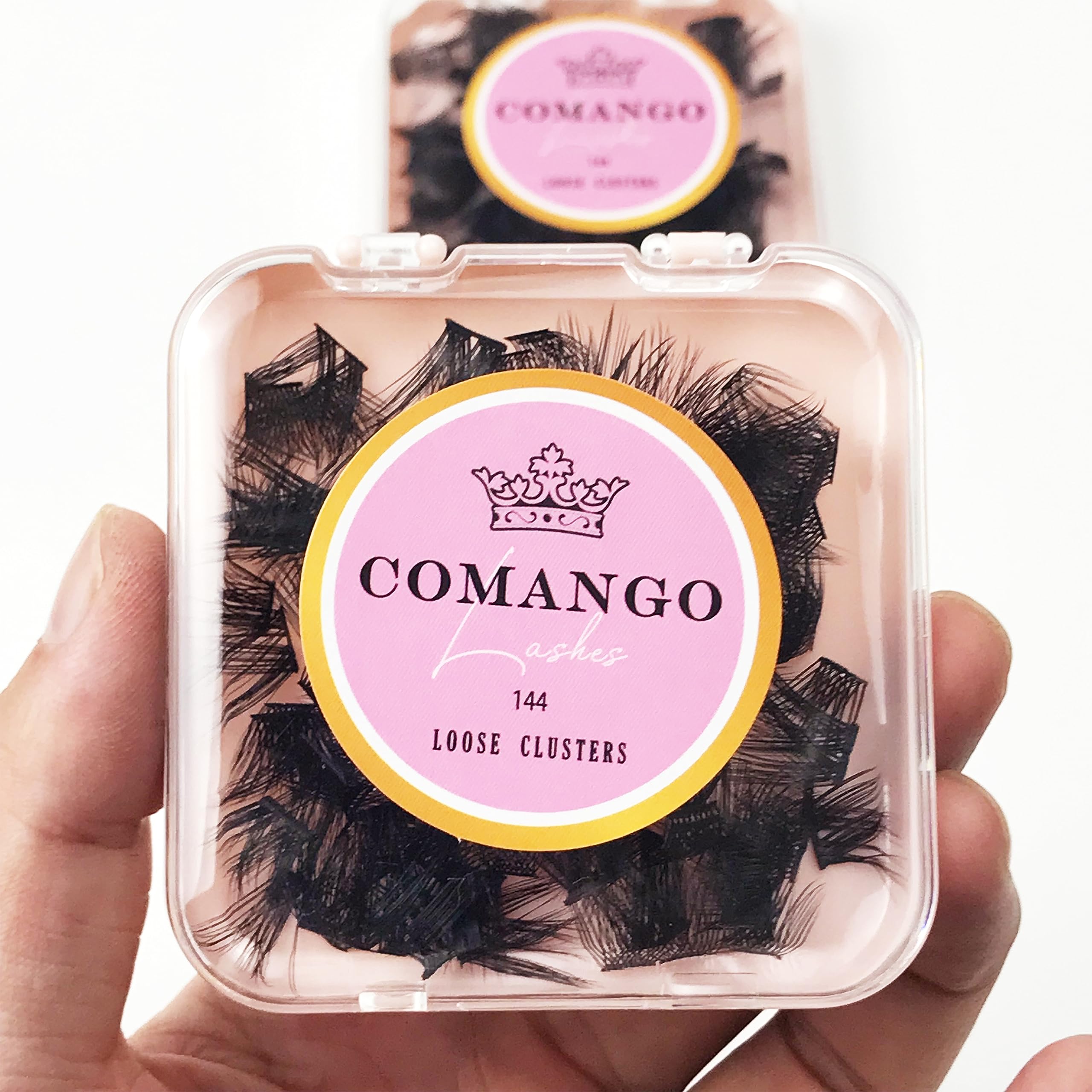 CoMango Loose Lash Clusters C/D Curl Lashes Clusters DIY Eyelash Extensions At Home 144Pcs Individual Lash Extensions CoMango 12mm Wispy Lash Clusters