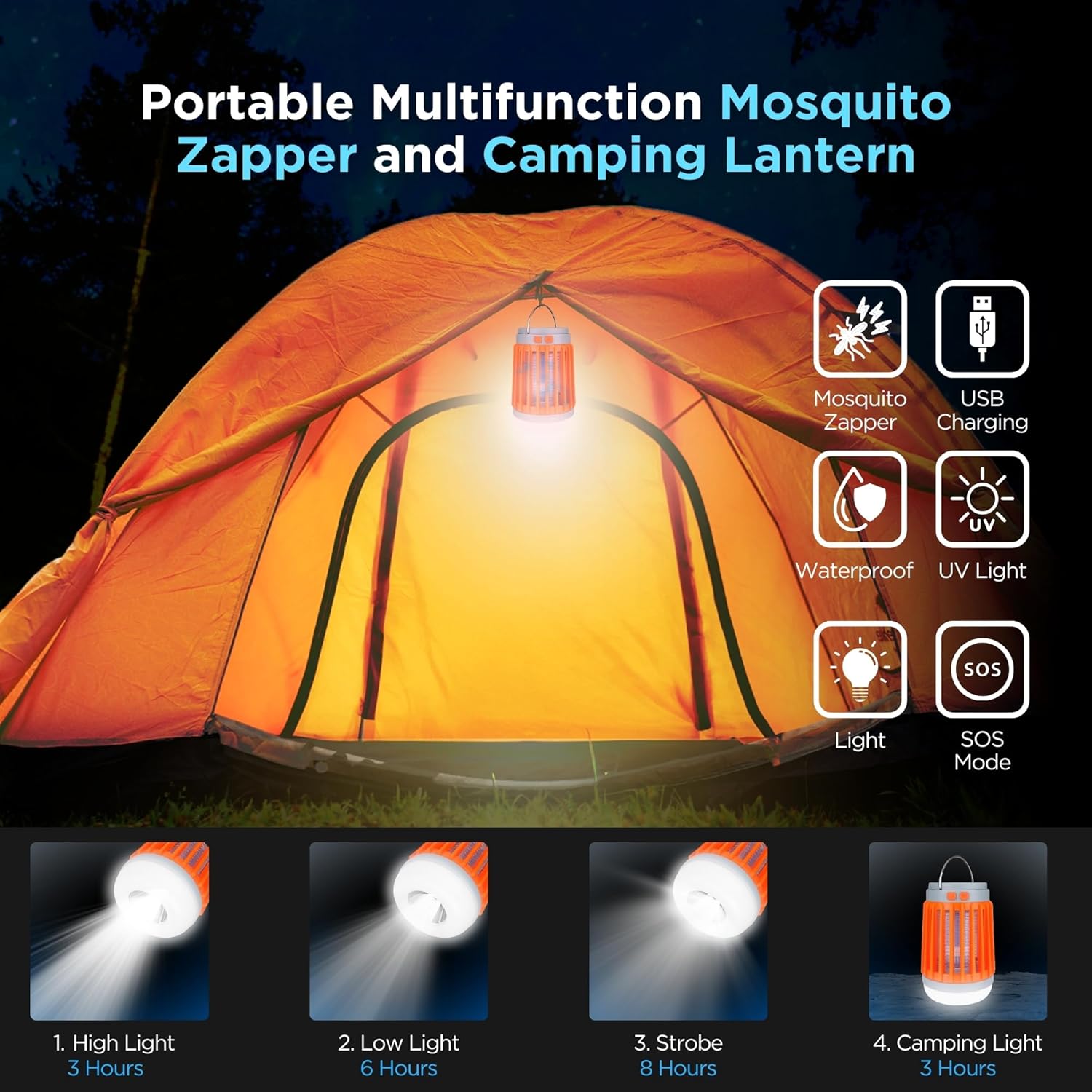 Mozzshield Fuzebug Rechargeable Bug Zapper Outdoor and Indoor BuzzBug Mosquito Zapper Buzzbug Mosquito Cordless Bug Zapper and Ulti Charger 4 Ports with Quick Charger Ulti Charge Fast Charging Block