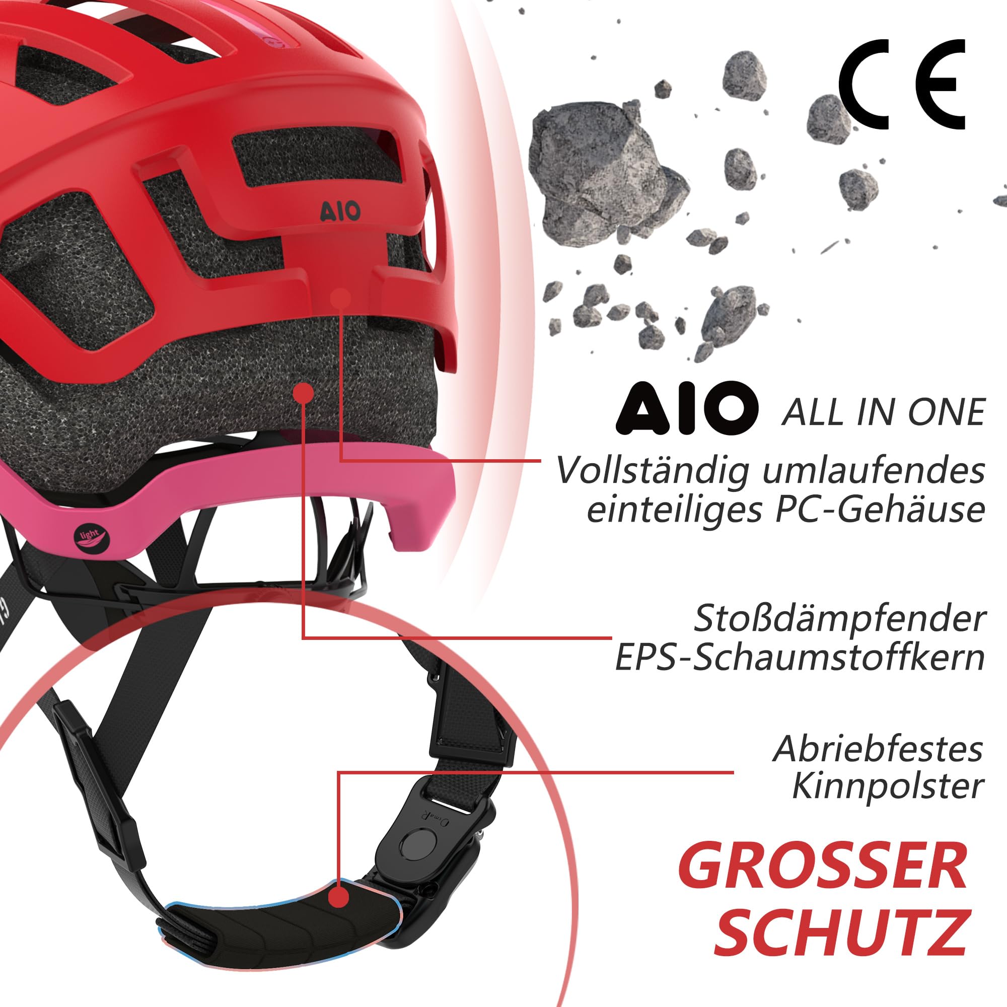 Casco da bici da strada per uomo e donna, casco da bicicletta da trekking da città, casco da competizione professionale, ultra leggero, ventilato, con fibbia magnetica per posizionare gli