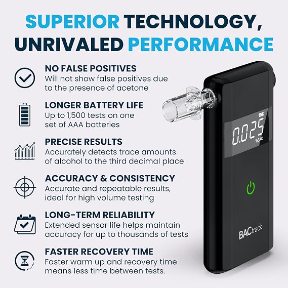BACtrack Scout Breathalyzer and 20 Breathalyzer Mouthpieces Bundle