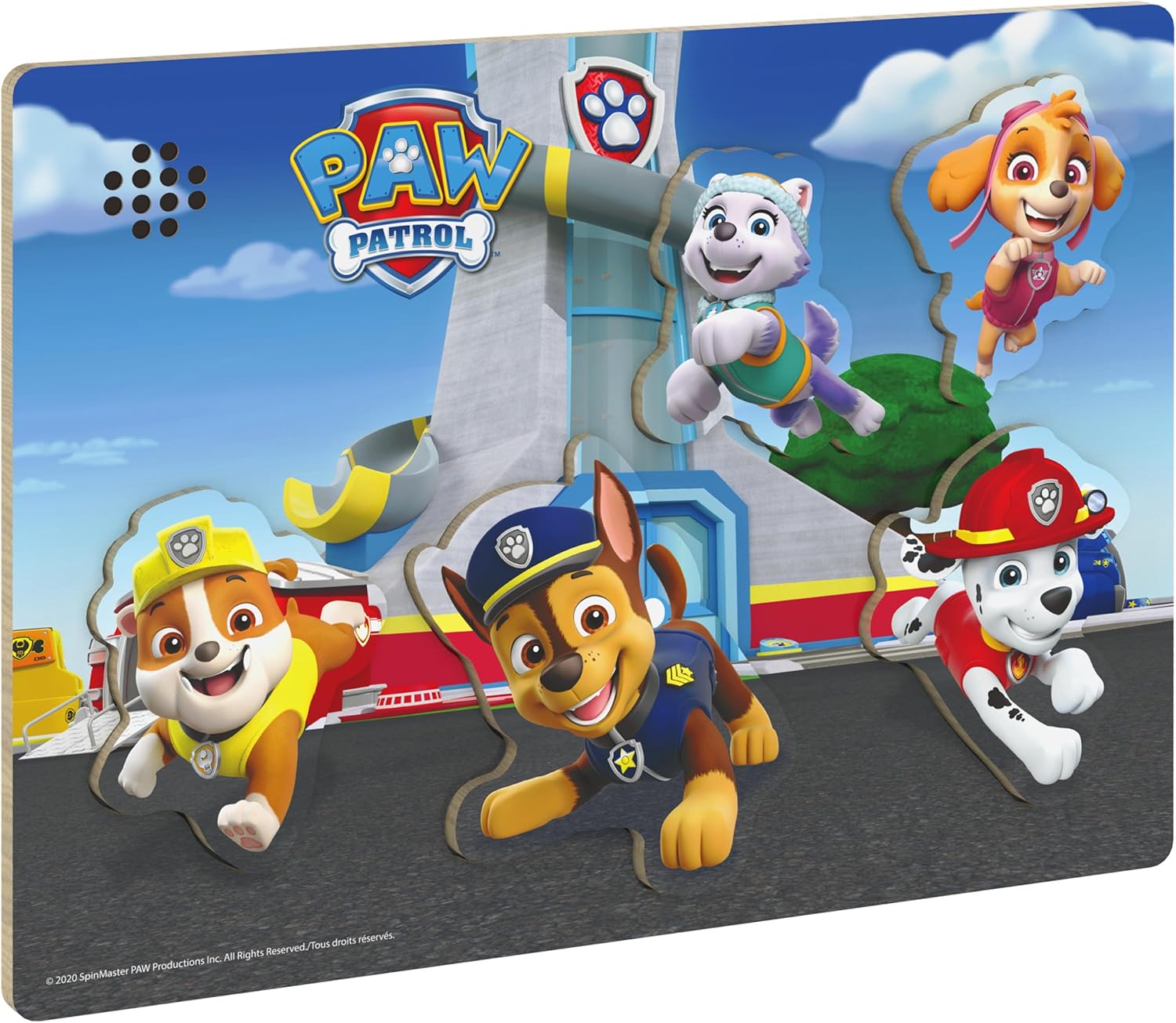 PAW Patrol Chunky Wood Sound Puzzle, for Families and Kids Ages 3 and up