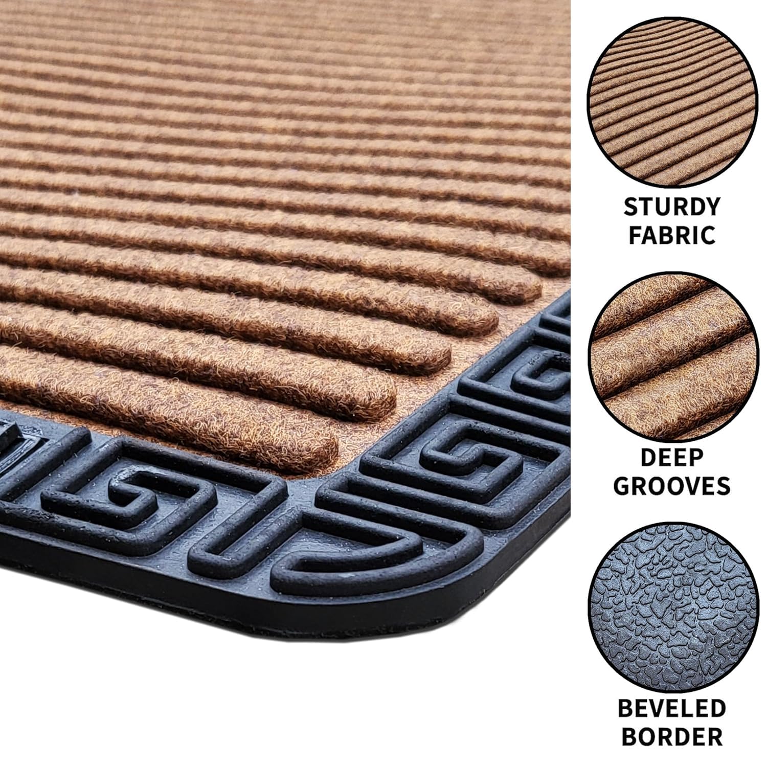 Ishro Home Premium Checkered Doormat - Anti-Skid & Waterproof -3 Ishro Home Premium Checkered Doormat - Anti-Skid & Waterproof -3