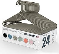 Vista 94 de Neaties Perchas de ropa súper resistentes, paquete de 20 (24 unidades), fabricadas en los Estados Unidos, capacidad de 10 libras, perchas
