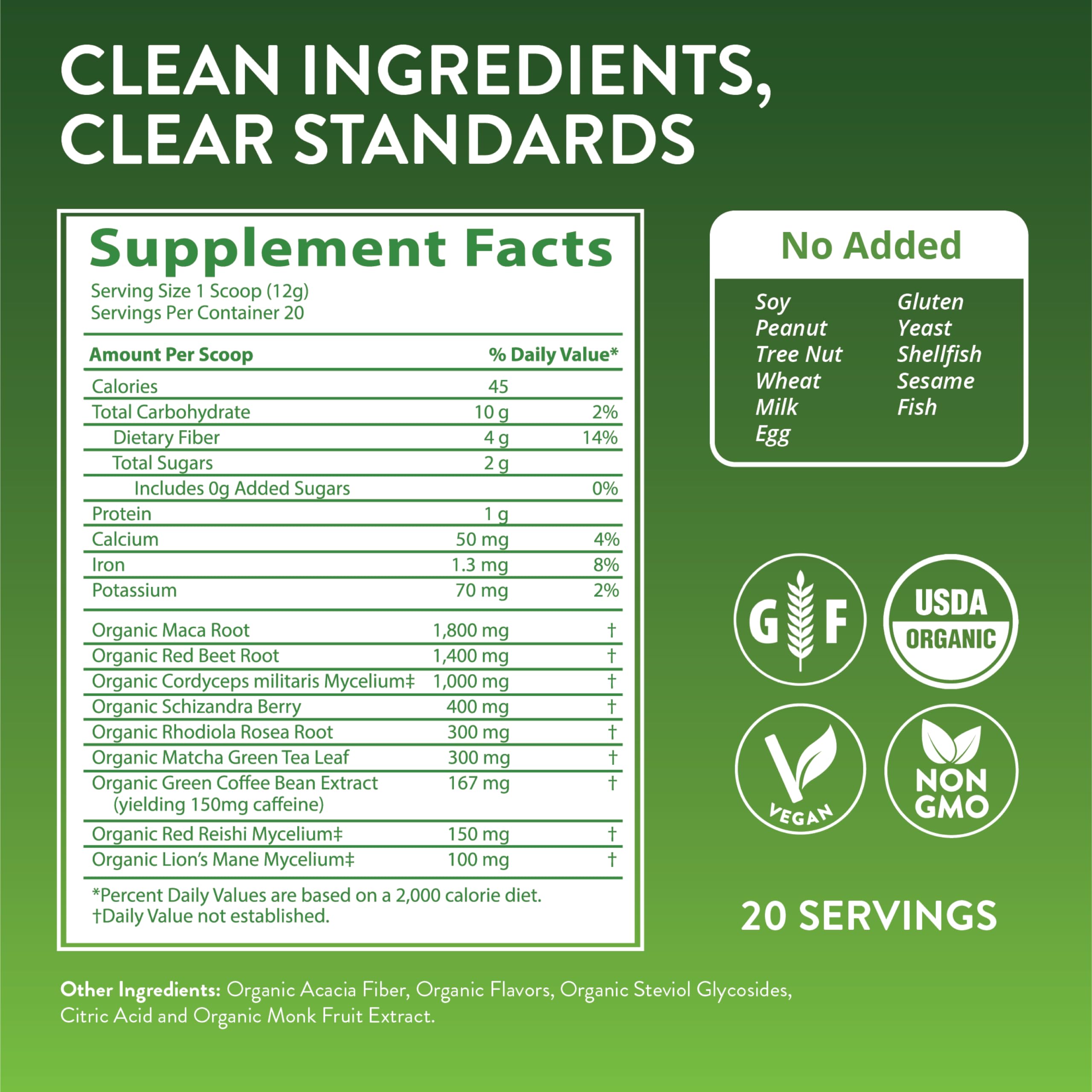 MRM Nutrition Organic Pre-Workout Powder - Island Fusion - 20 Servings — Amazon image 2