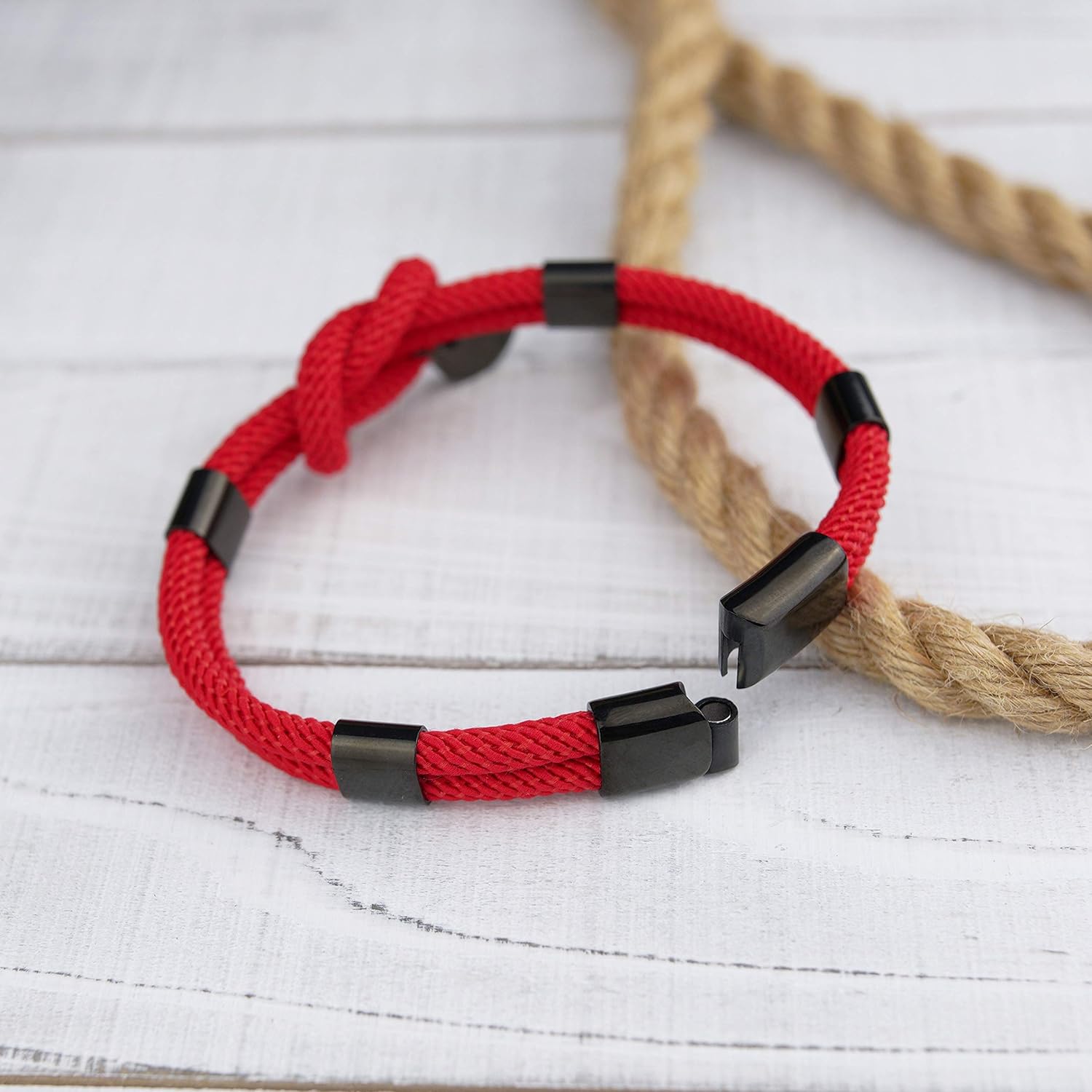 globi Paracord Braided Rope Bracelet for Men Women | Lightweight Nautical Unisex Cuff Bracelet with Stainless Steel Magnetic Clasp - Image 5