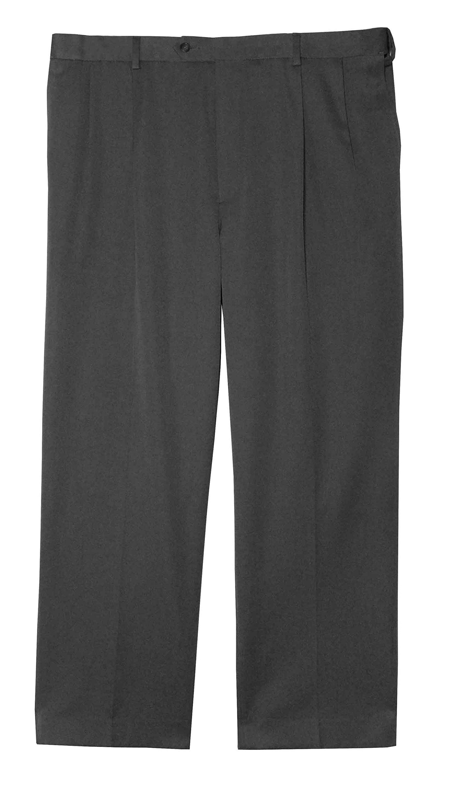 Jonathan Quale Big and Tall Pleated Grey Dress Pant