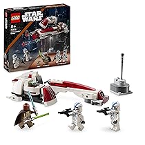 LEGO Star Wars La Fuga del BARC Speeder, Giocattolo da Costruire dal Film The Mandalorian, Giochi per Bambini da 8 Anni con il Personaggio di Grogu (Baby Yoda) e la Minifigure di Kelleran Beq 75378