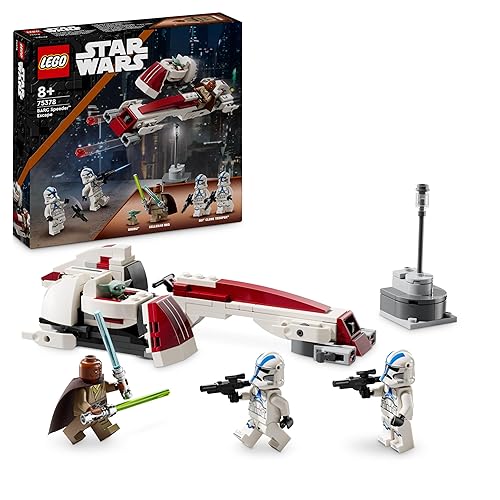 LEGO Star Wars La Fuga del BARC Speeder, Giocattolo da Costruire dal Film The Mandalorian, Giochi per Bambini da 8 Anni con il Personaggio di Grogu (Baby Yoda) e la Minifigure di Kelleran Beq 75378