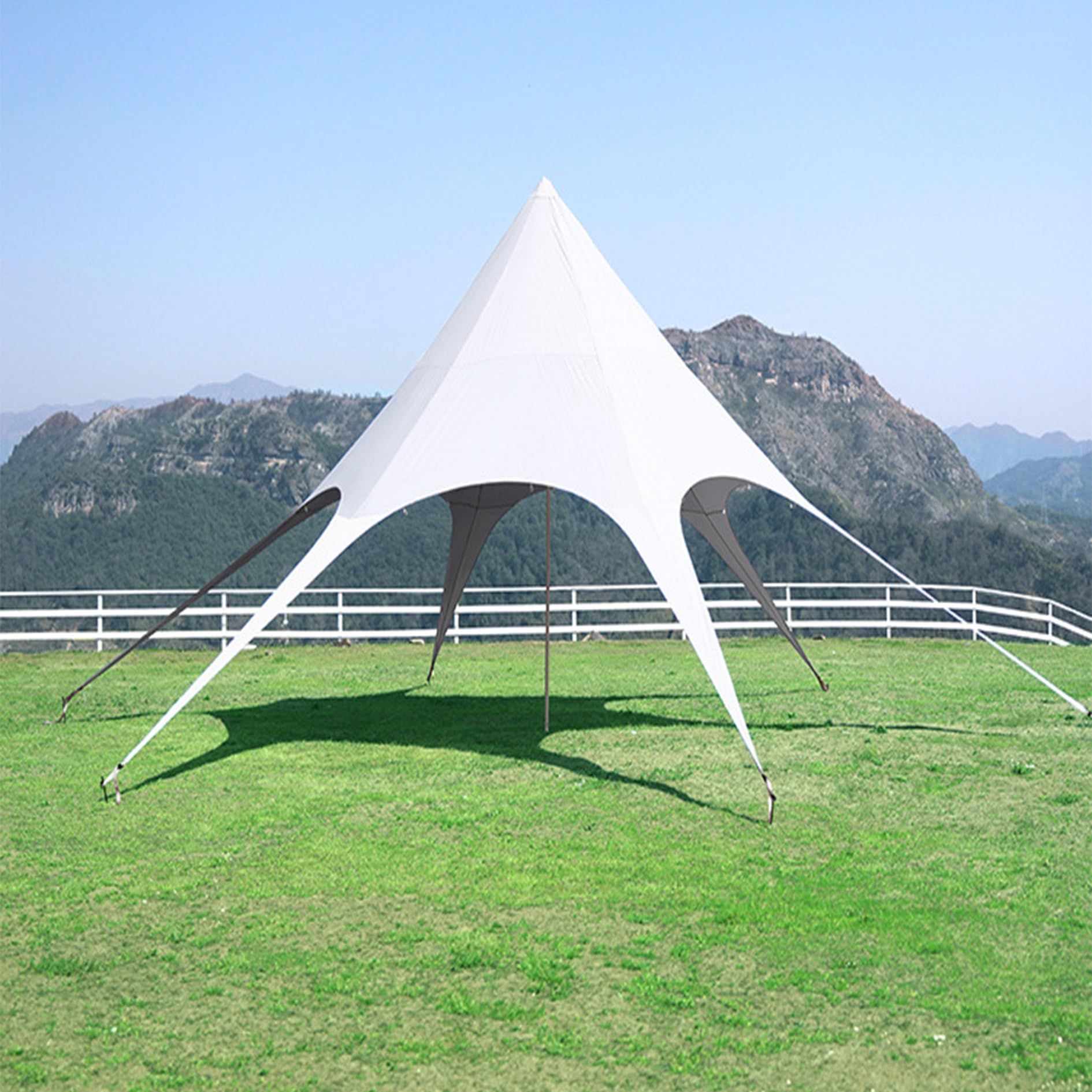 sonnensegel 6 eckig x 6 m Sonnensegel, sechseckig, groß, kommerzielle Outdoor-Markise, faltbar, Outdoor, Camping, Vordach, Zelt, Sonnenschutz, große Markise, tragbare Campingausrüstung (weiß, 6 x 6 x 3 m) BERGAMONT e-Sweep Sport (252Wh) Wasserschutzspray Travel:120mm