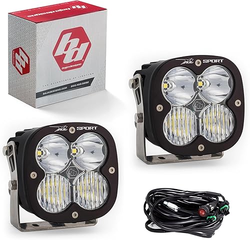 Baja Designs Kit de luces LED XL Sport A-Pillar para Mercedes Benz Sprinter Van 2014-2018 (conduccióncombinado transparente)