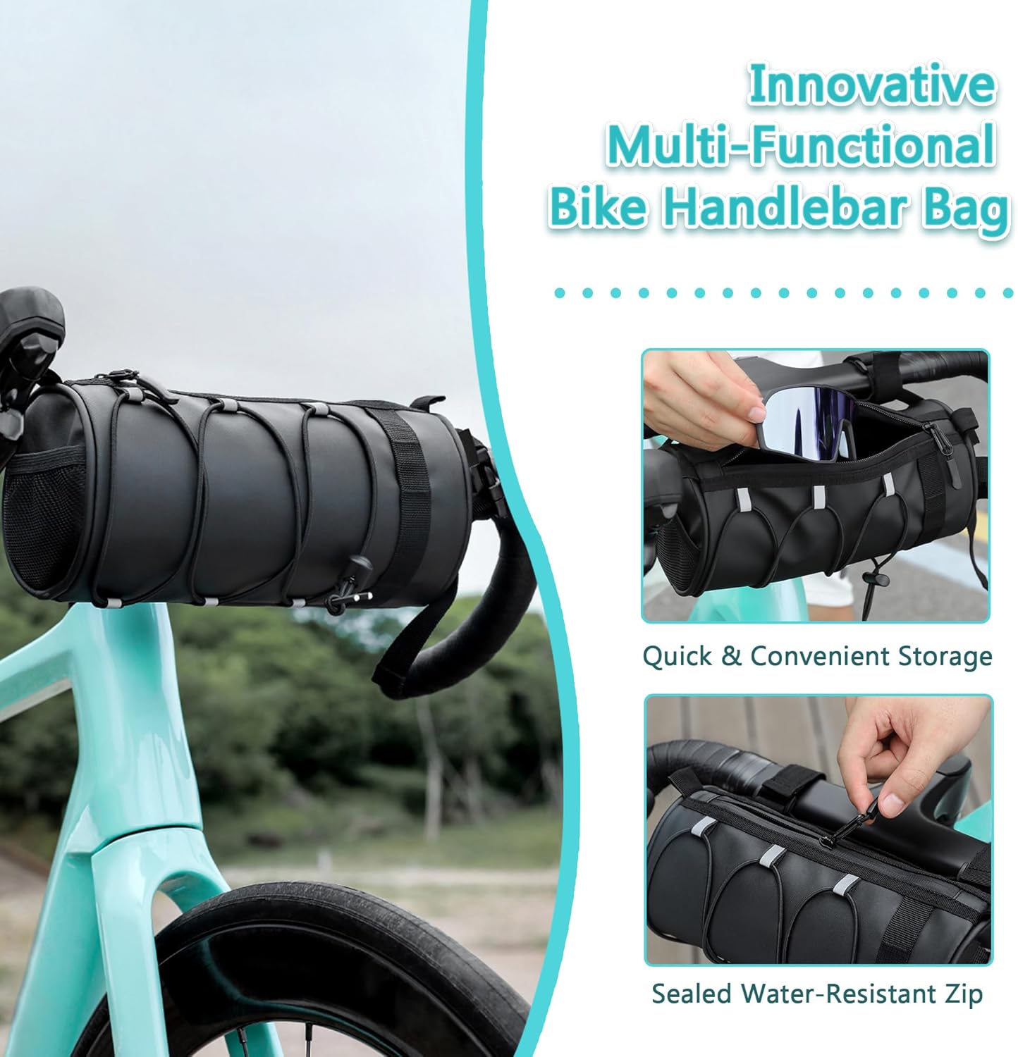 Bike Handlebar Bag for Giant Stance E+ Pro EX-800 Wh-2023-29/27,5 Zoll-Fully 2023, Rainproof Front Frame Storage Pack, Adjustable Straps for Secure Fit, Fits Most Bicycles for Daily & Long Rides