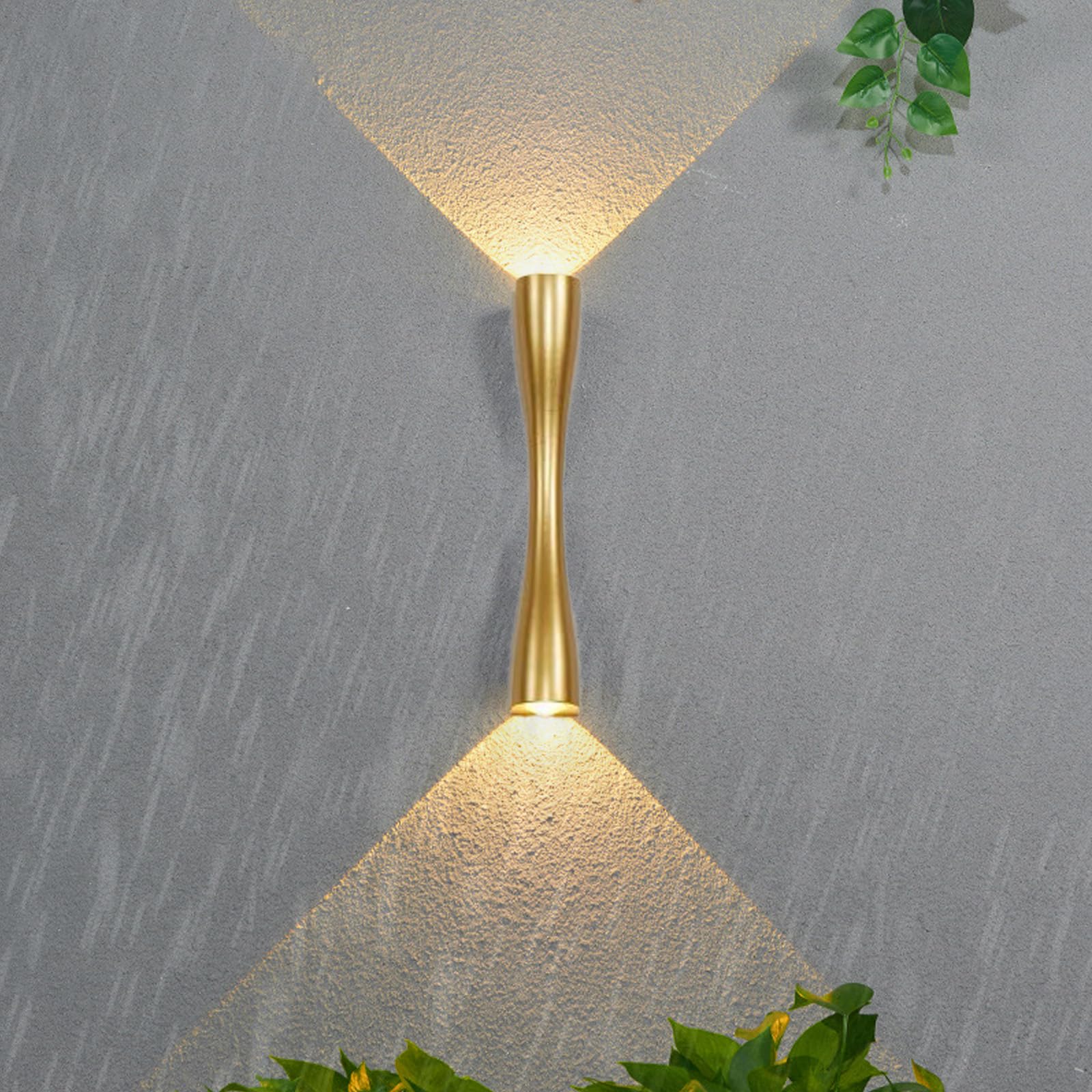 HELCEKOU LED Outdoor Wall Lights Modern Up and Down Sconces IP65 Waterproof Aluminum Metal Lamps Indoor/Outside Lighting Fixture for Garden Balcony Terrace Corridor