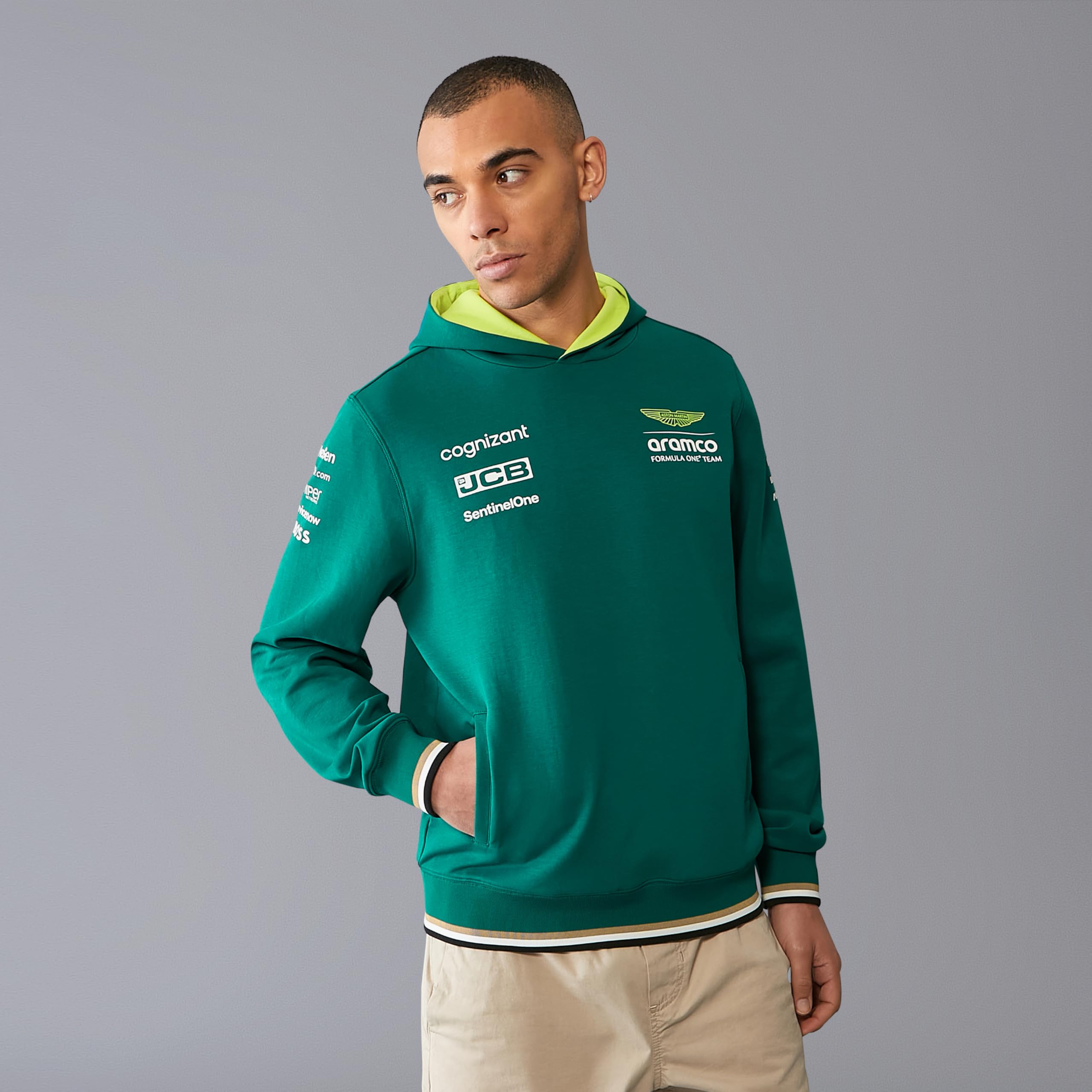 Aston Martin F1 Sudadera con Capucha 2024 - Hombre - Verde - Talla: XXL
