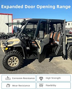 WEIGUZC Extended Door Cables for Can Am Defender Max 2022-Present HD10 Full Doors, Longer Than OEM Cables for Wider Door Opening