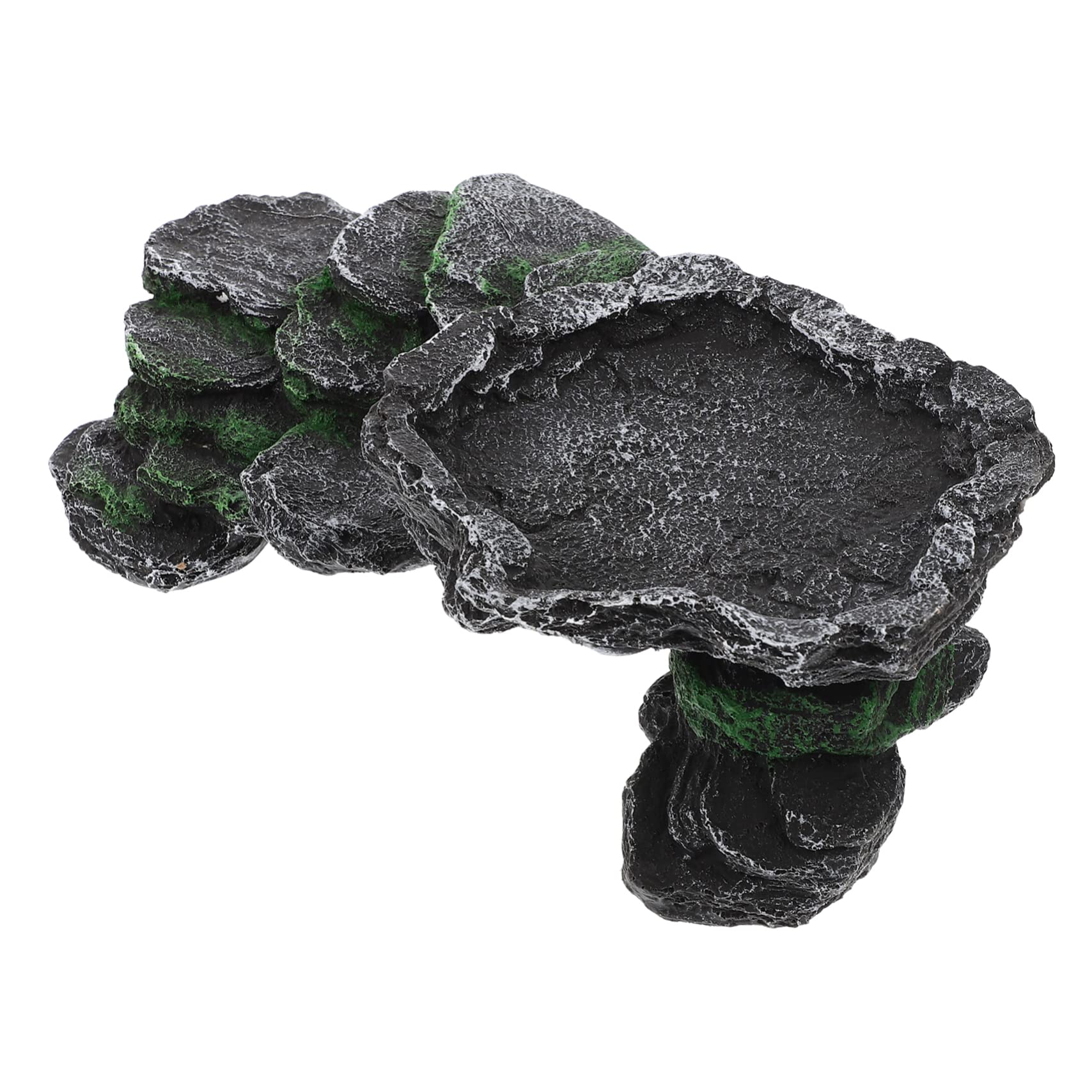 minkissy Piattaforma Per Tartarughe Resina Simulata Rampetta Per Arrampicata Decorazione Per Acquario Nascondiglio Per Rettili Habitat Per Tartarughe e Lucertole