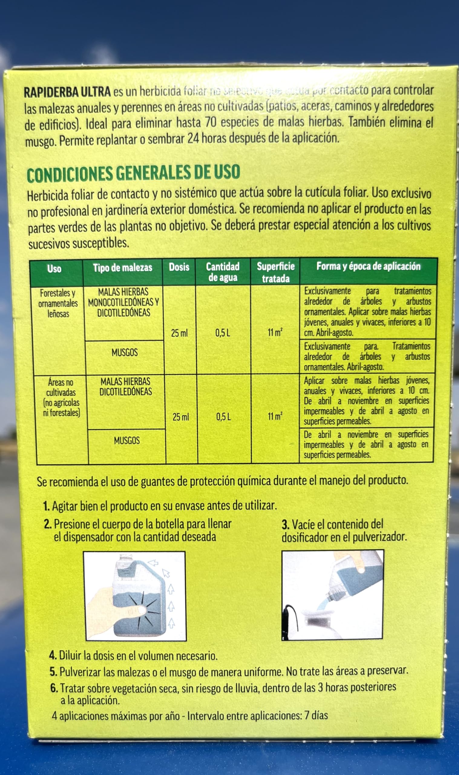 Herbicida Todo Cultivo total roundup de 250 ml. Desherbarte De rápida y total eficacia, Sin residuos