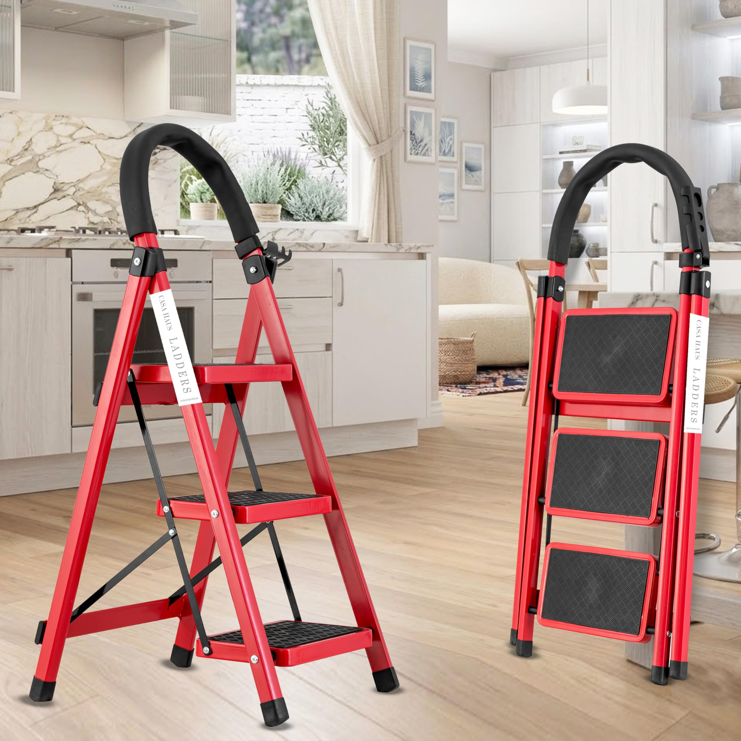 Casa Haus 6 Step Ladder - Heavy Duty & Foldable -27