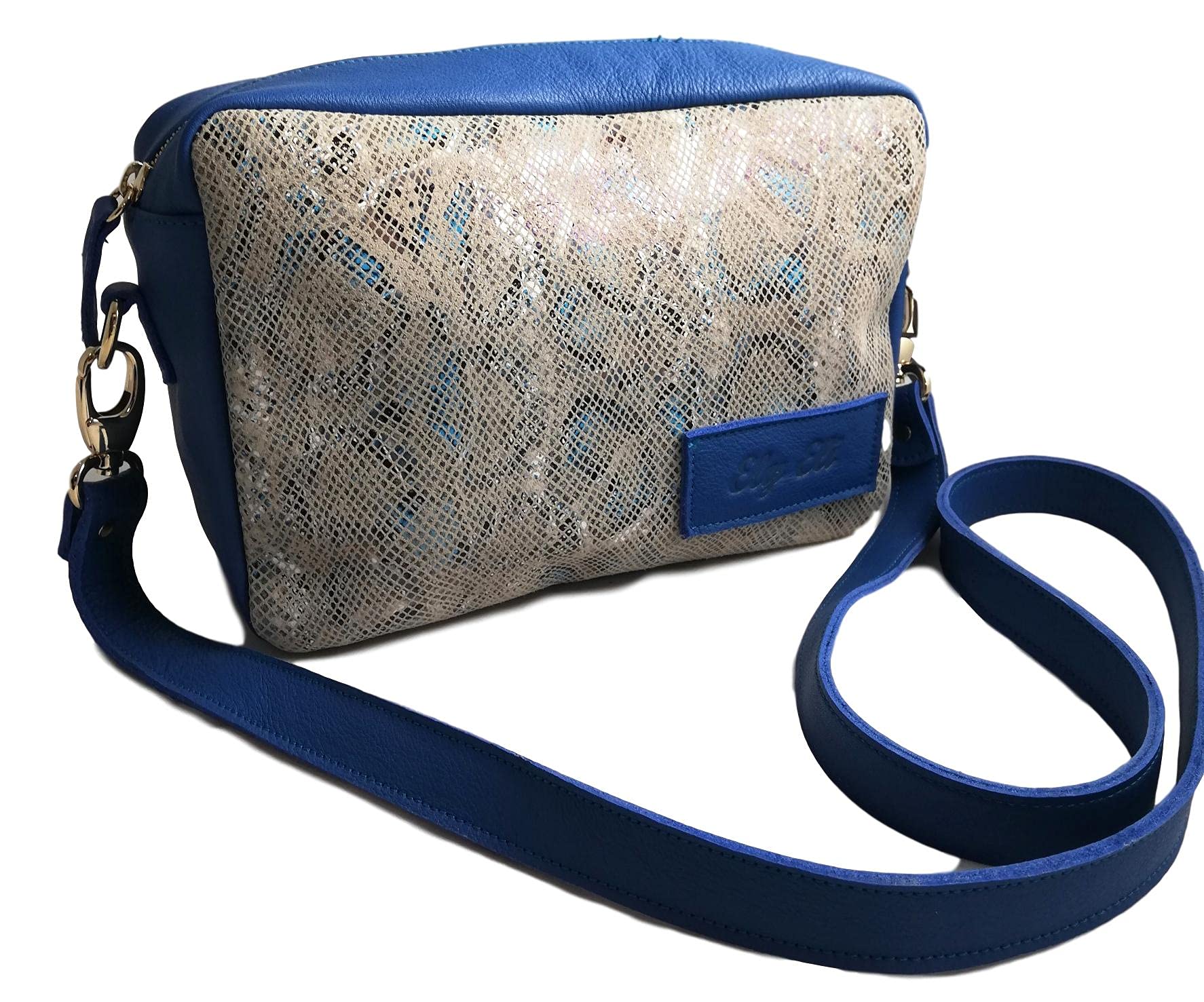 BOLSO BANDOLERA ELYELI MODELO DUNA AZUL