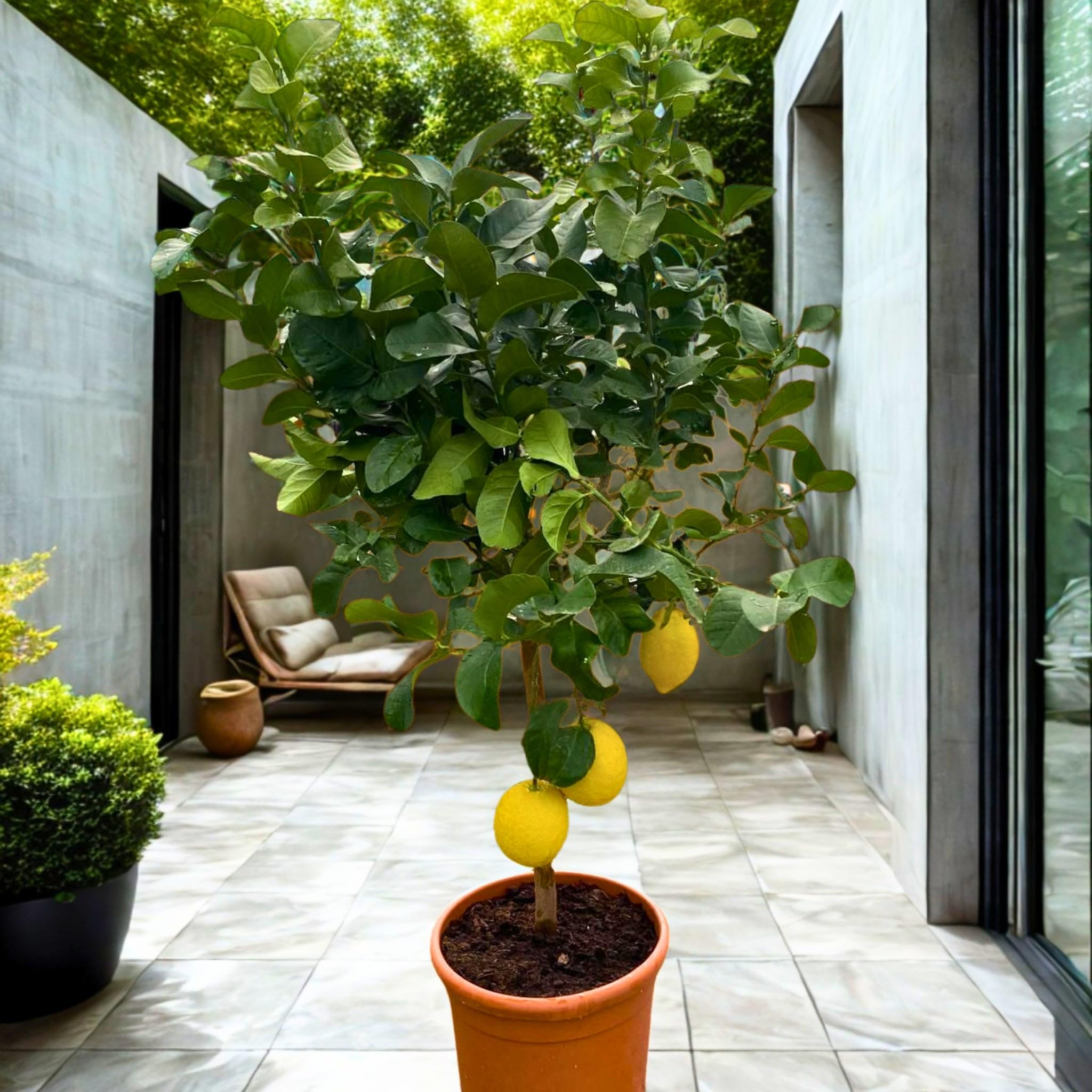 Limone Femminello Citrus limon 'Femminello' - Pianta di Agrume da Frutto in Vaso, Altezza 65/70 cm, per Terrazzo, Balcone e Giardino Mediterraneo