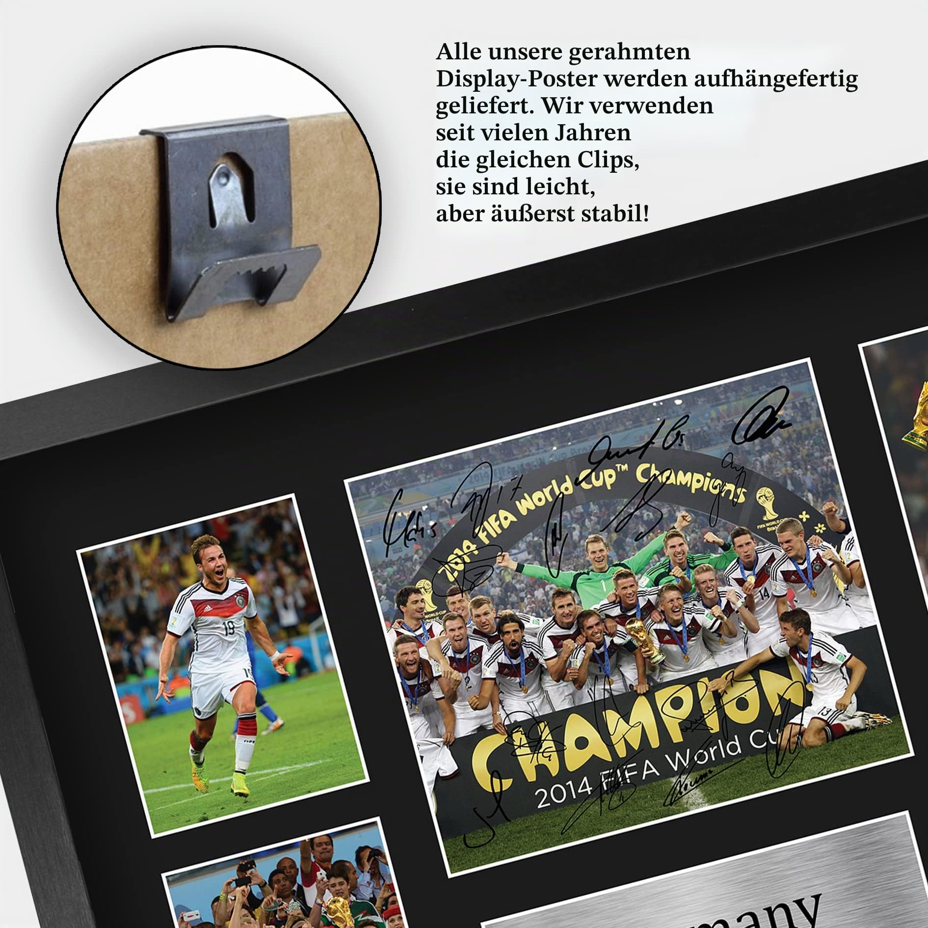 HWC Trading FR A3 Germany 2014 World Cup Winners Gedruckte Erinnerungsstücke Signiert Autogramm Foto Display Für Fußball-Fans Und Unterstützer - A3 Eingerahmt
