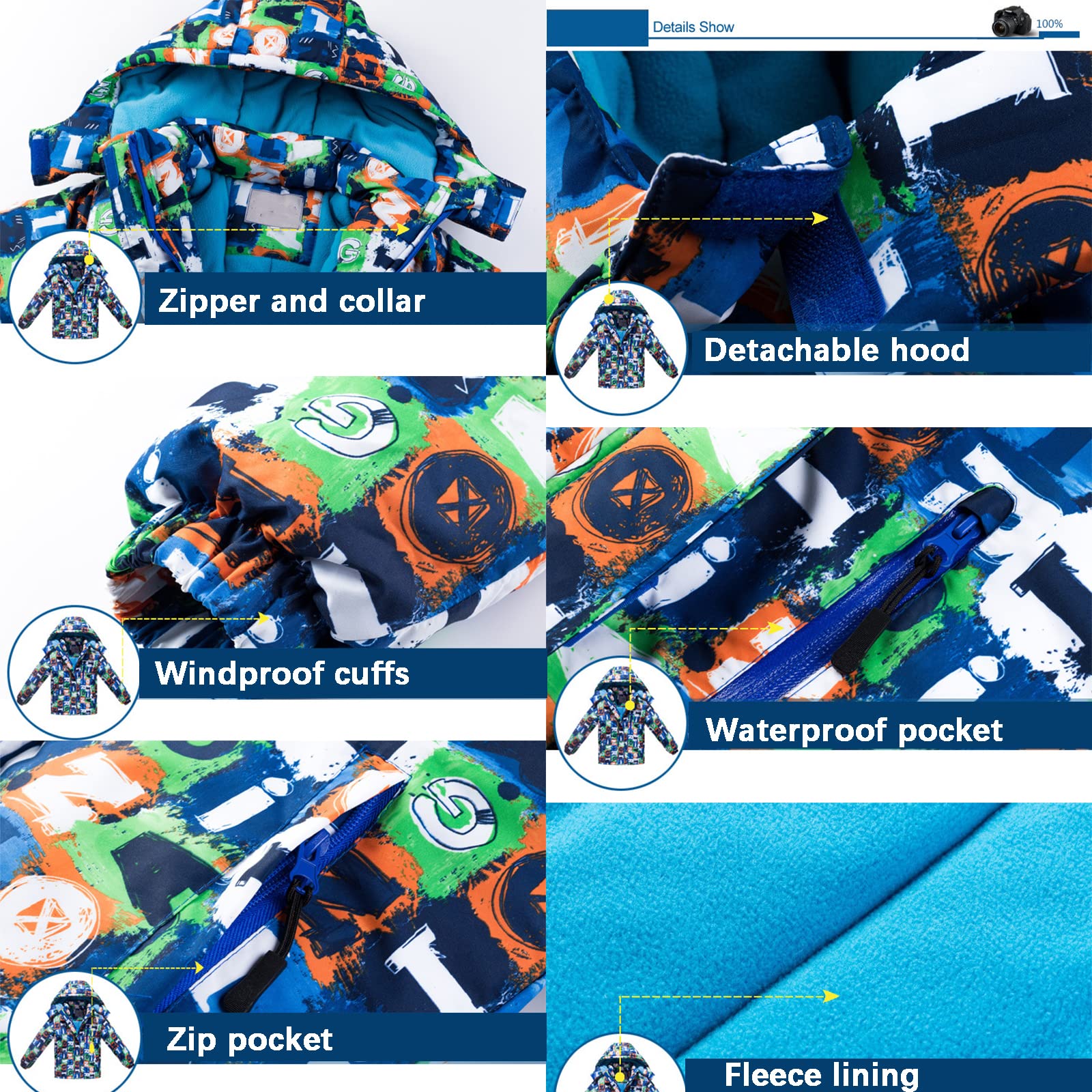 Kinder 2 teilig Skijacke,Outdoorjacke mit Kapuze,warme Skianzug anzüge,Schneeanzug,Jungen und mädchen Schneeoverall Snowboard Winteranzug Skihose Anzug,ski-bekleidungsset,Red,140CM