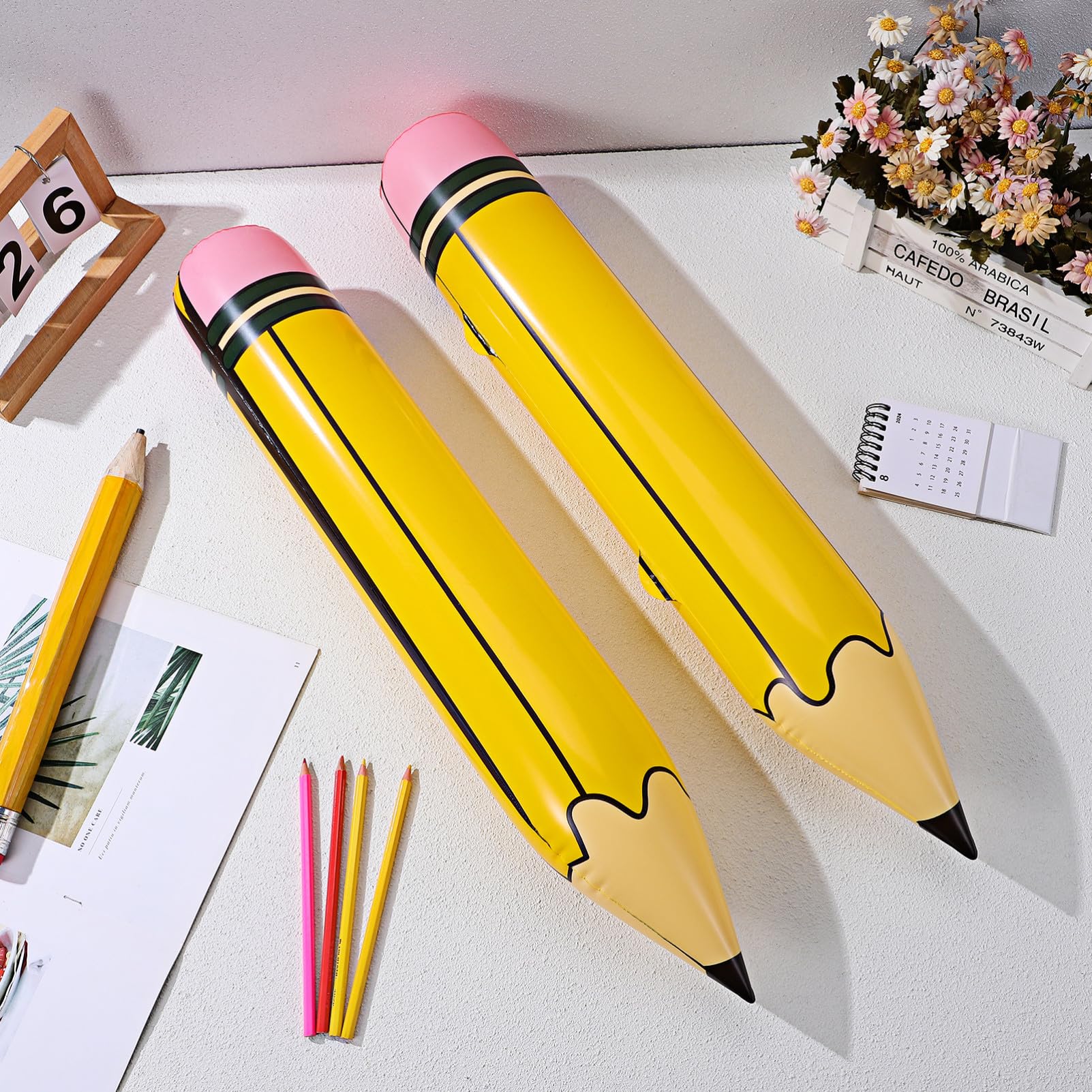 12 Pezzi Matita Gonfiabile Grande Pvc Decorazioni Scuola per Aula