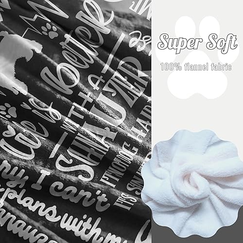 Miniatura 3 de Schnauzer Gifts - Manta de Schnauzer miniatura para mujeres y hombres, manta de franela para amantes de los perros, 65 x 50 pulgadas, color negro