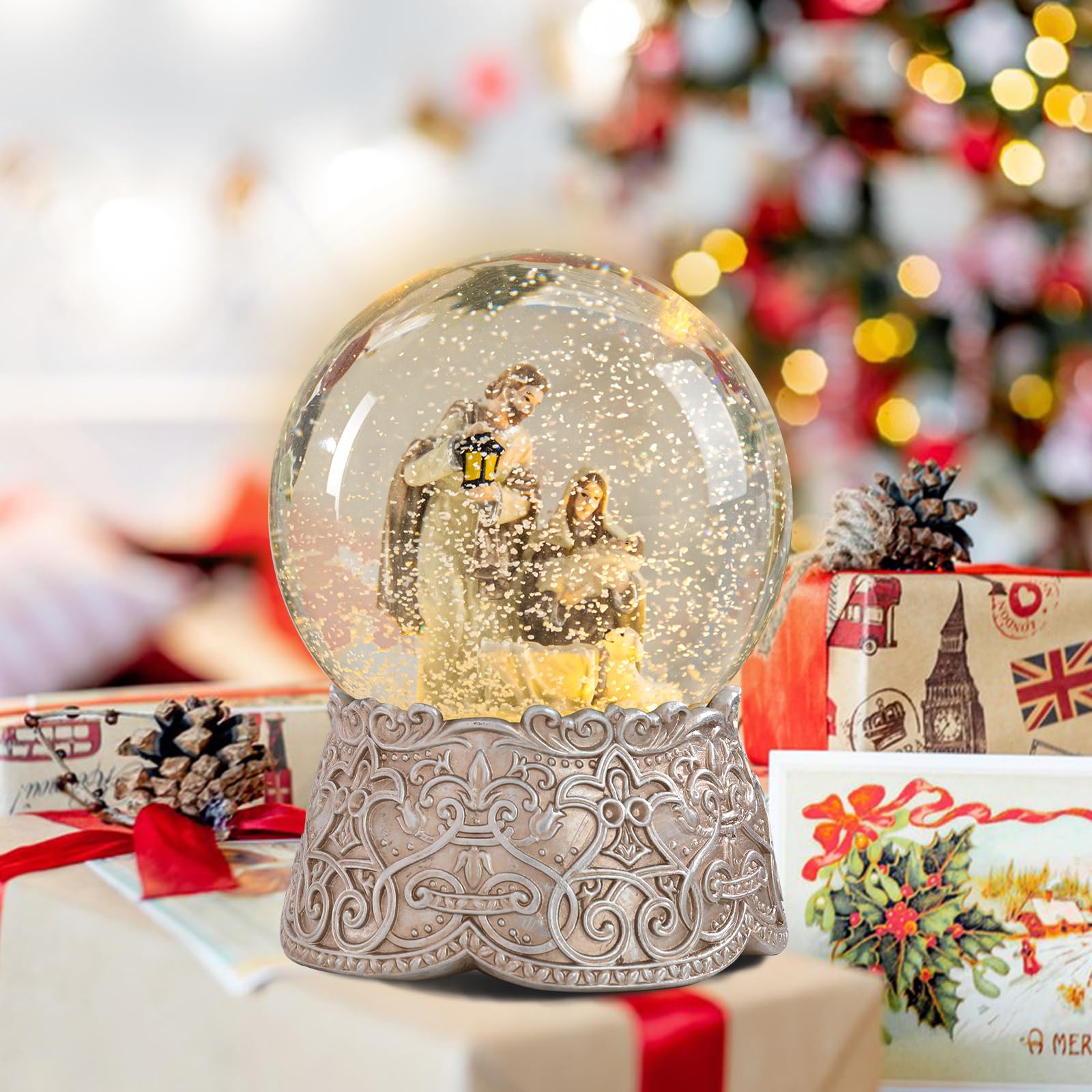 Amazon.co.jp: クリスマス スノードーム キリスト降誕 ミュージカル