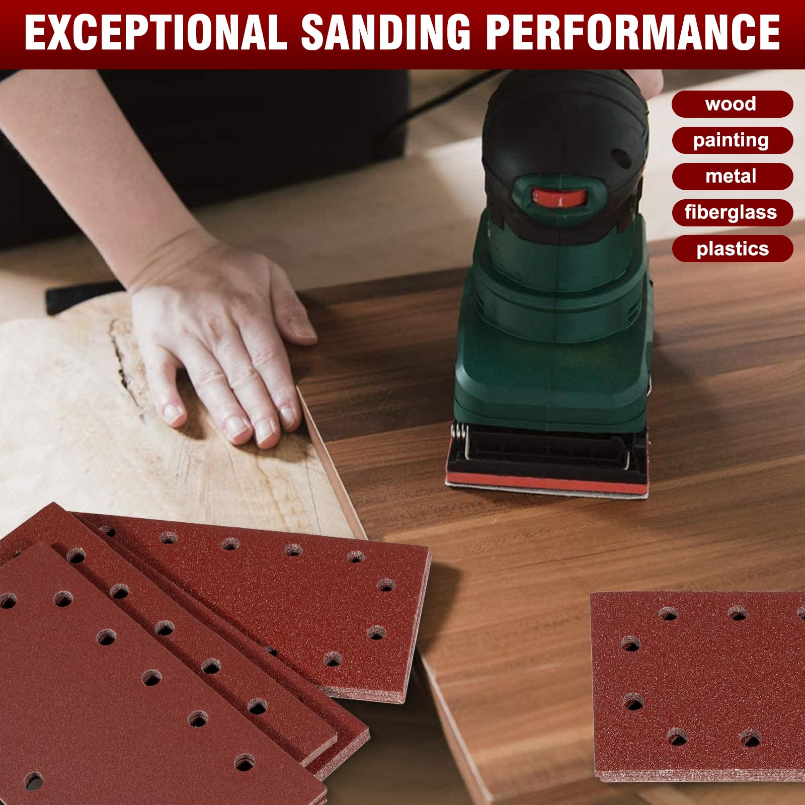 schuurpapier K60, K80, K120 en K180 (10 stuks) kopen? | Schuurmachine accessoires