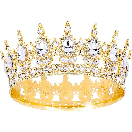 TOBATOBA Queen Crown Rhinestone Princess Wedding Birthday Tiara, corona para pastel, Hair Accessories Costume Party Halloween
