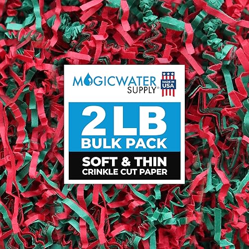 MagicWater Supply - 2 libras - Azul bebé - Relleno de papel de corte arrugado suave y fino ideal para envolver regalos, relleno de cestas,