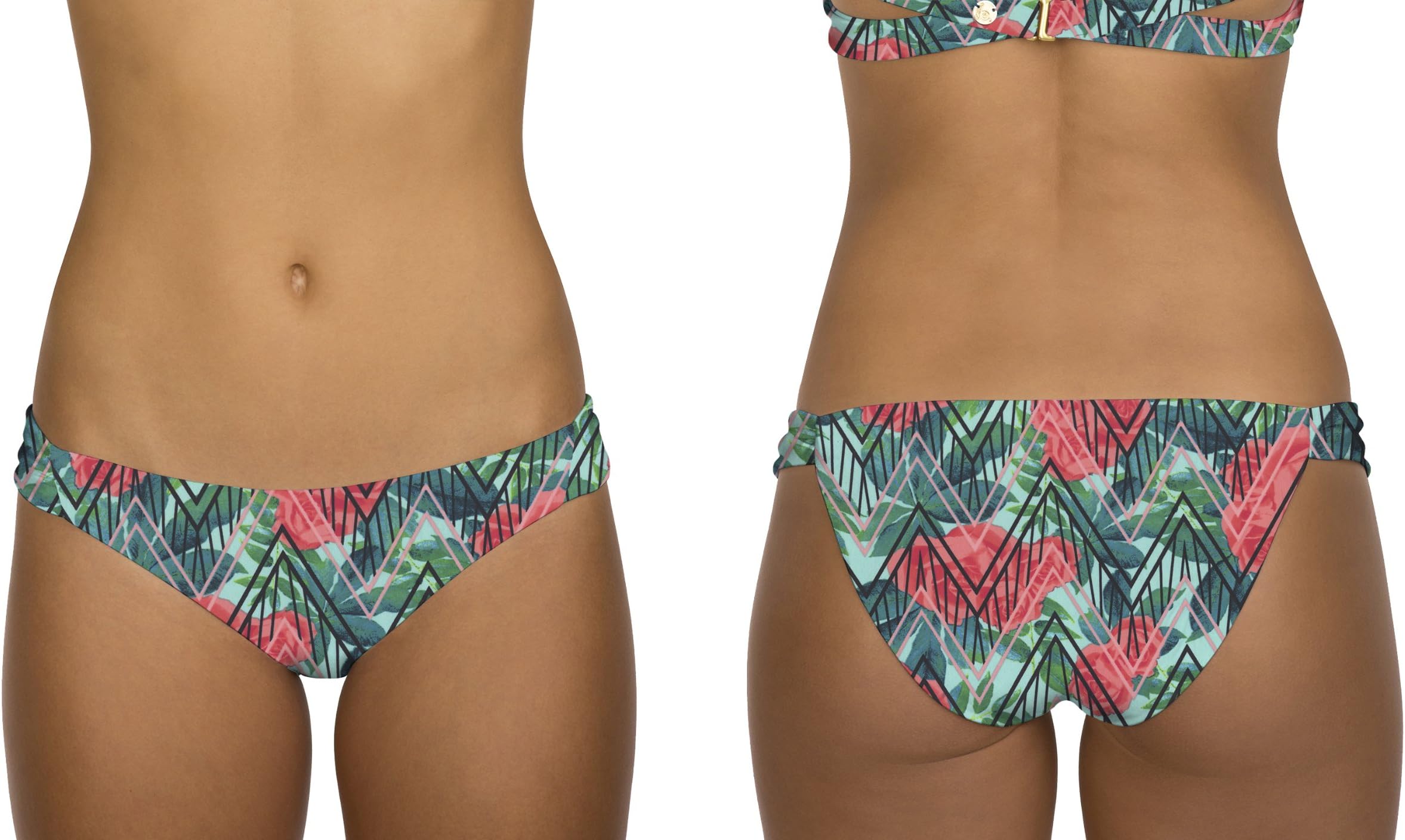 B.Swim Pala-L13 Junior's Two-Faced Tab Bikini Bottom.,Palace,Medium