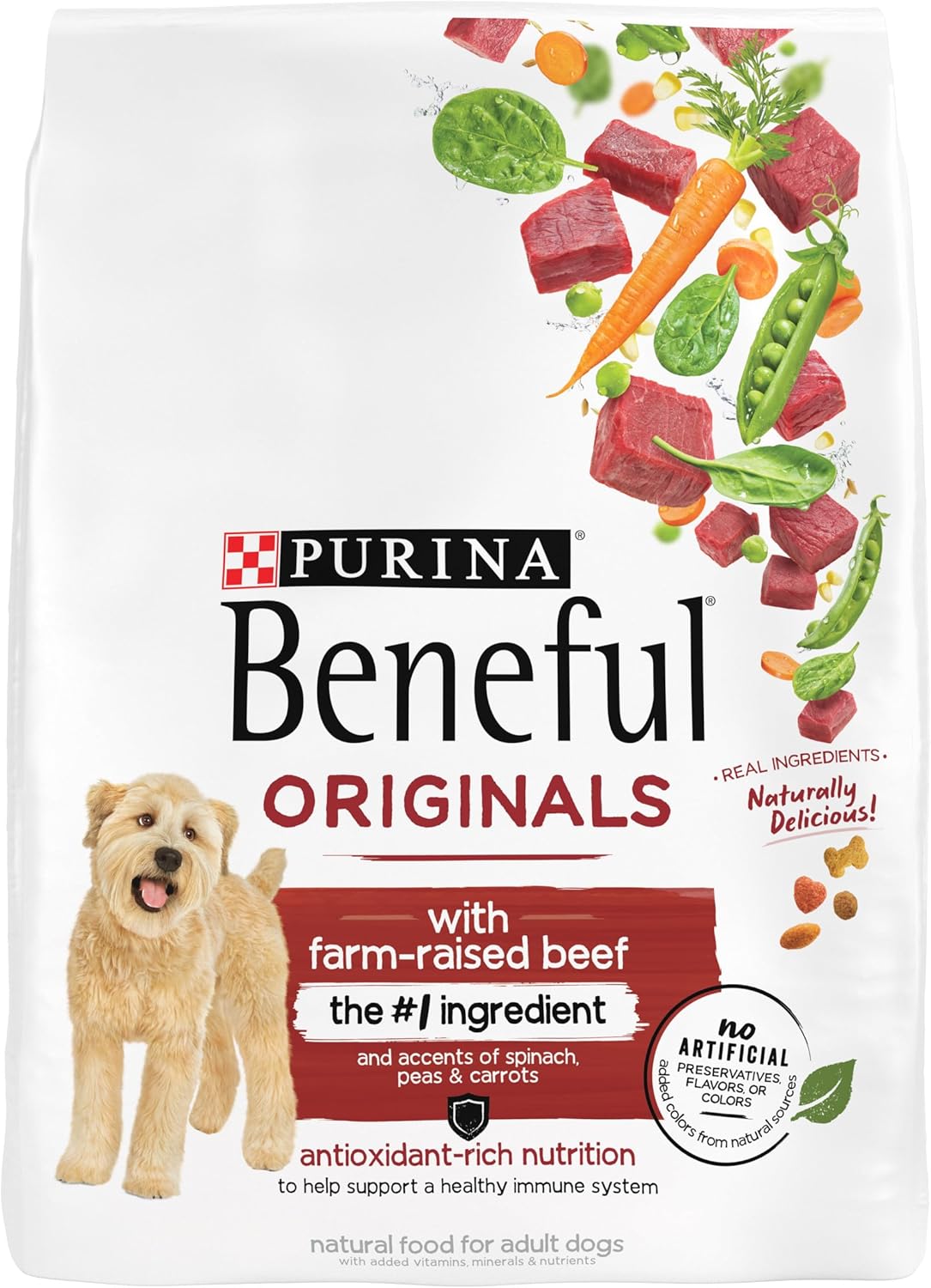 Purina Beneful Originals con carne de res criada en granja, con carne real para perros, (4) bolsas de 3.5 libras Colombia