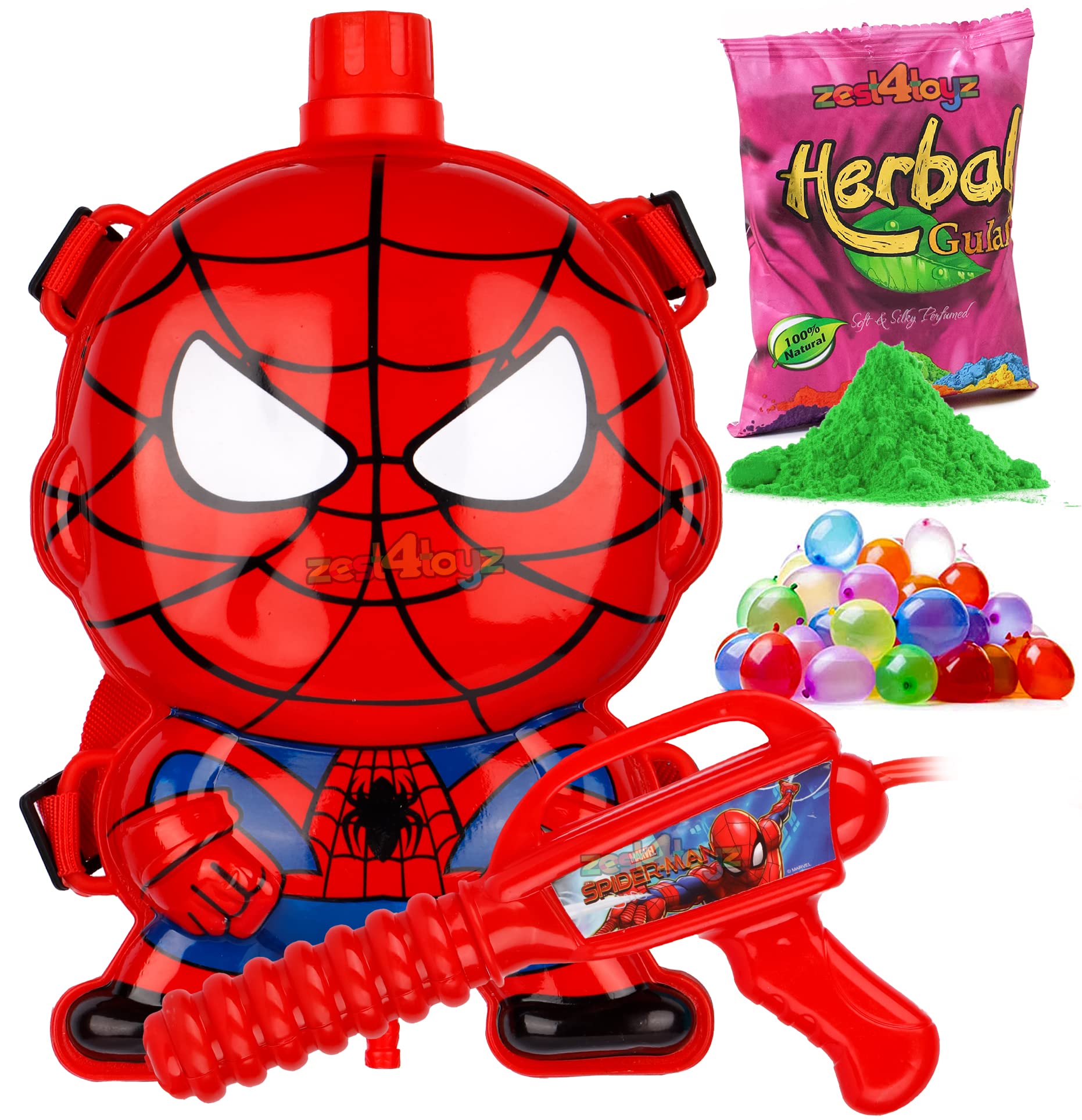 Zest 4 Toyz Holi Pichkari Water Gun for Kids Boy Girl Powerful High Pressure Tank Spray with 1 Pkt Holi Color & 100 Balloon(Mini Tank - Red) (B083RBP5FF) Amazon Price History, Amazon Price Tracker